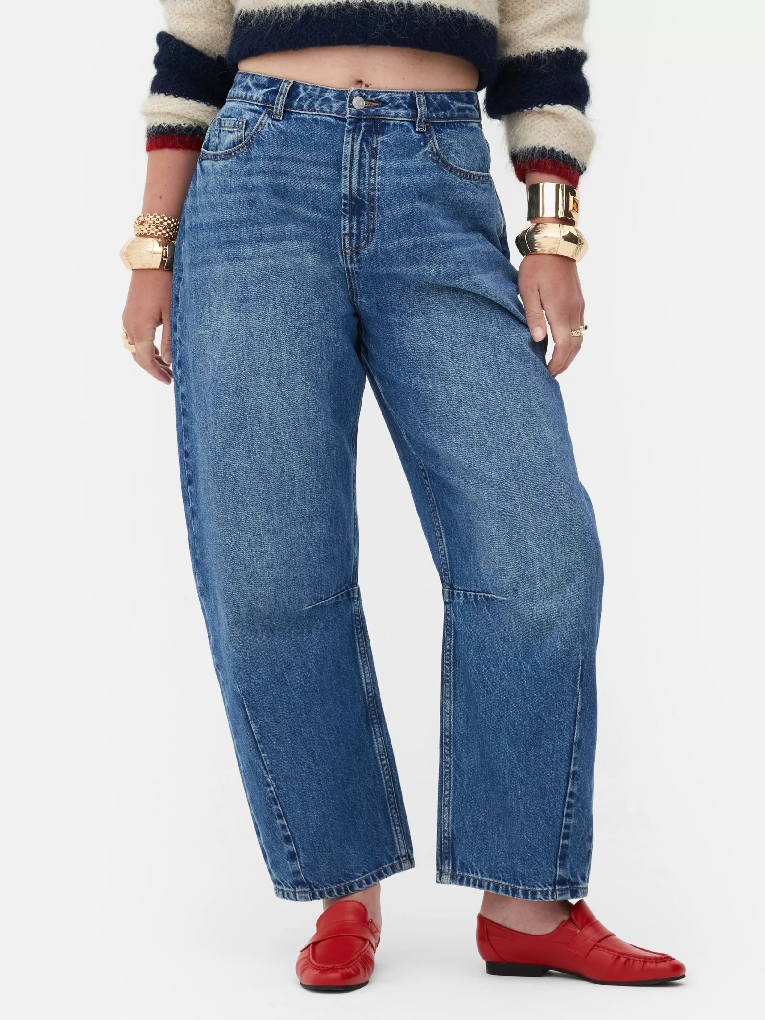 Primark Jeans^Acid Wash Barrel-jeans Rita Ora