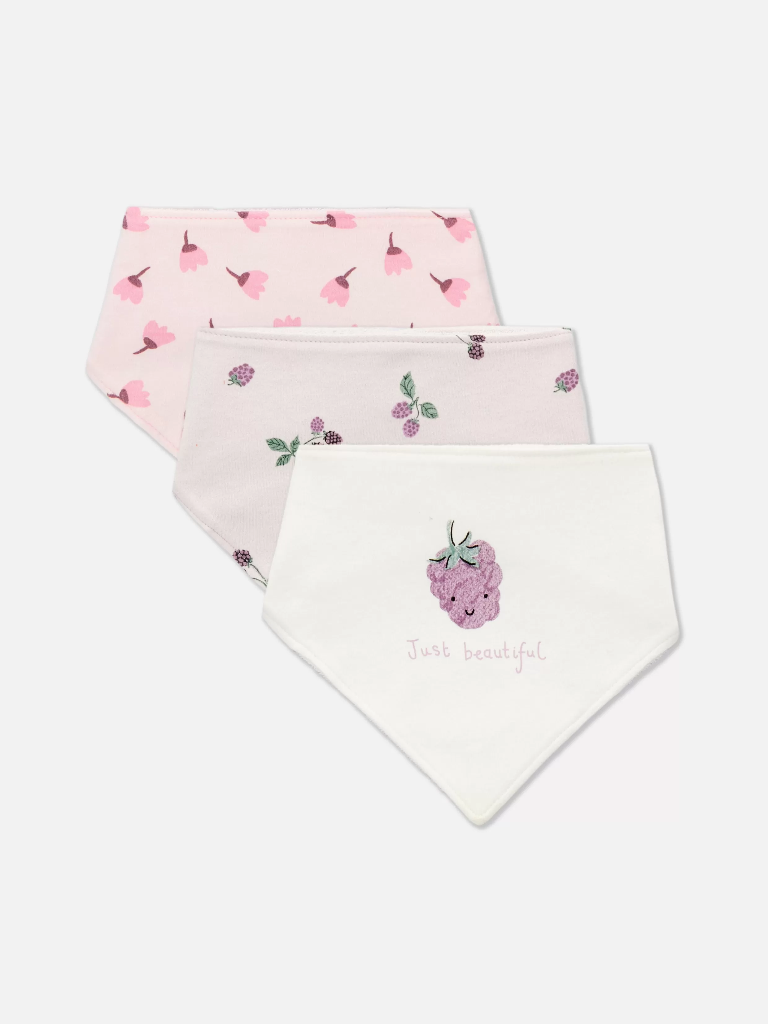 Primark Voeden En Eerste Hapjes^Bandana-slabbetjes Met Bessenprint, Set Van 3