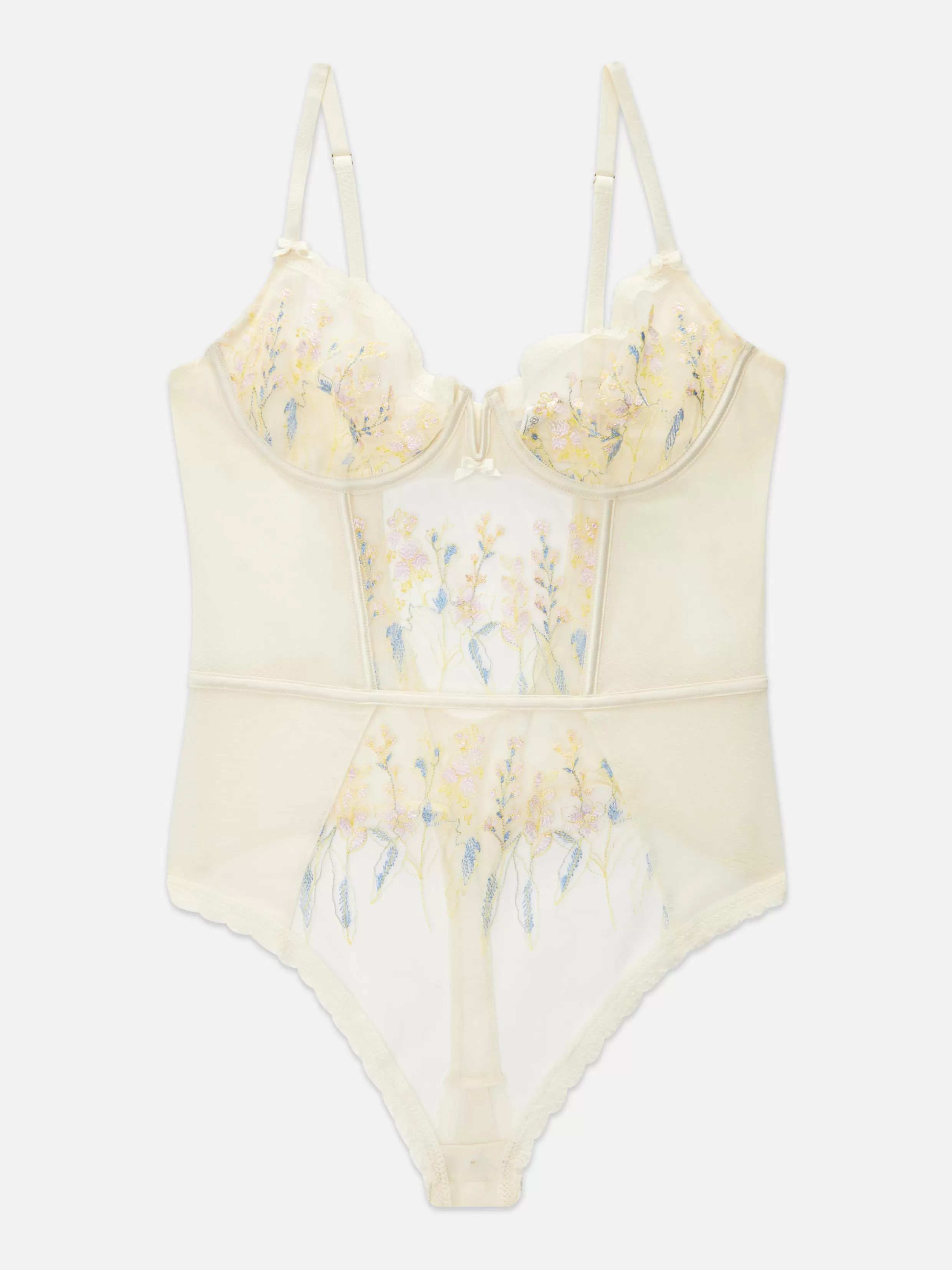 Primark Lingeriesets^Body Van Mesh Met Geborduurd Bloemmotief