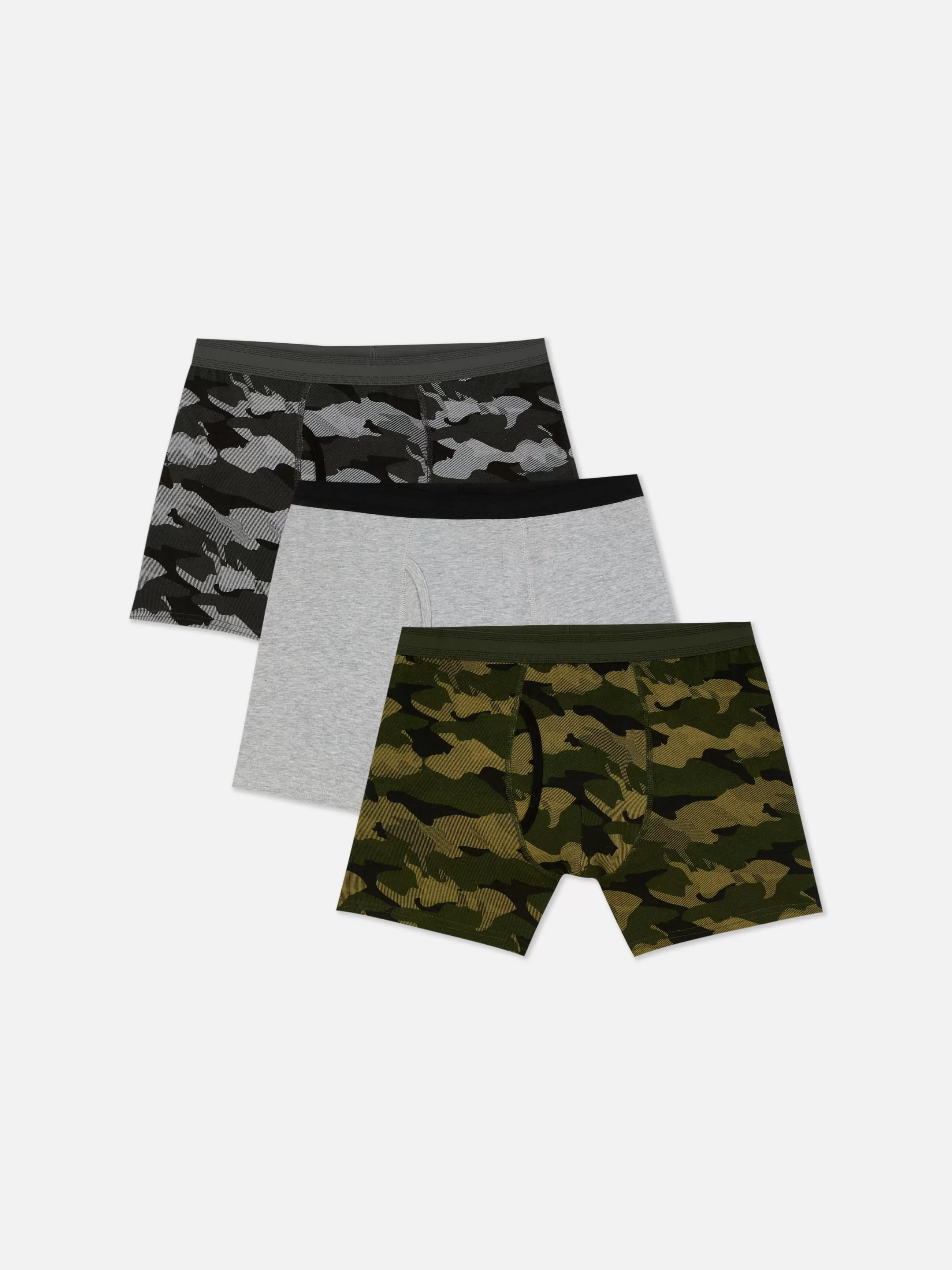 Primark Ondergoed^Boxershort Met Camouflageprint, Katoenrijk, Set Van 3