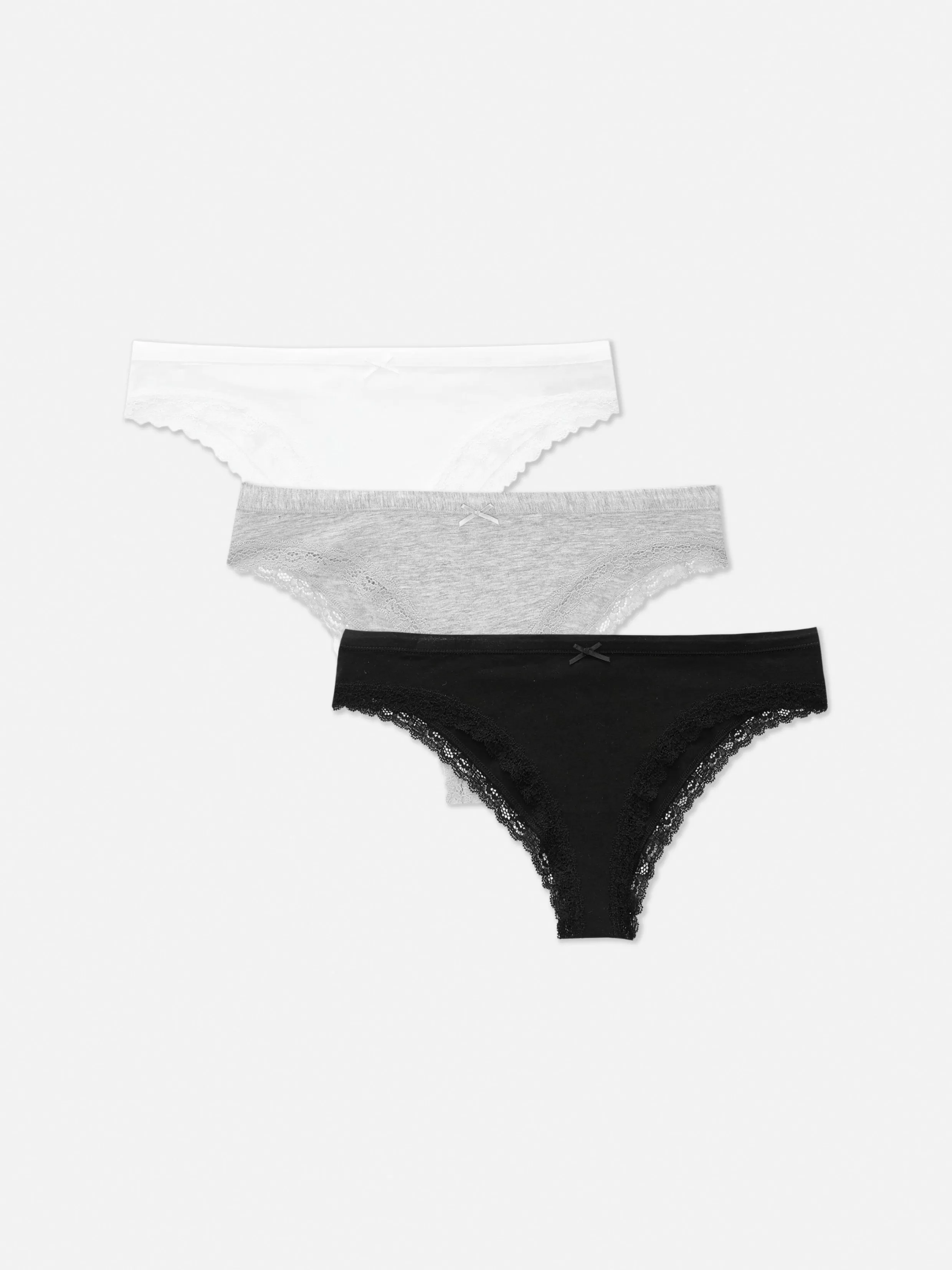 Primark Ondergoed^Brazilian Slip Met Kanten Rand, Set Van 3