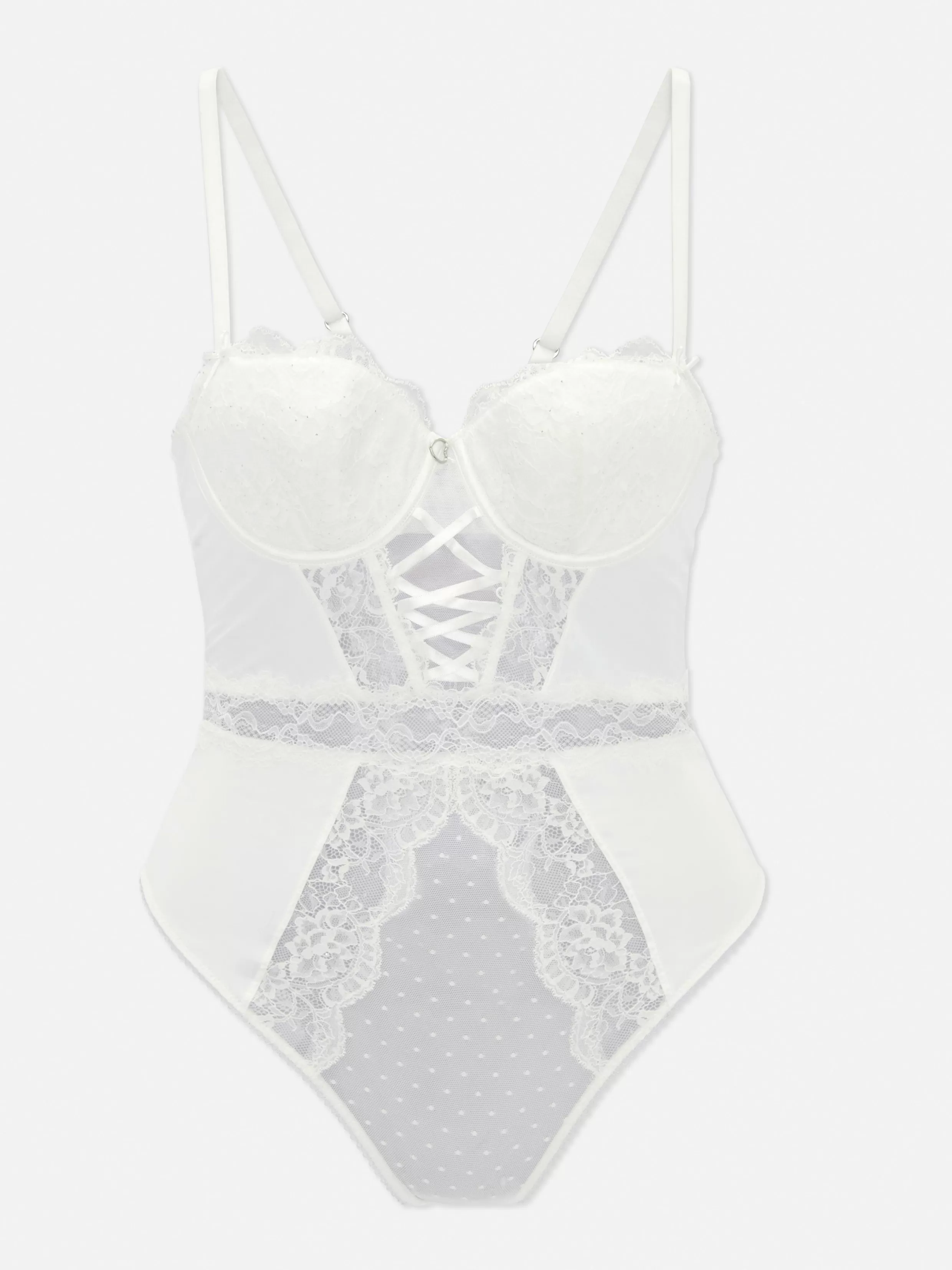 Primark Lingeriesets^Bruidsbody Met Kanten Cups Met Vulling