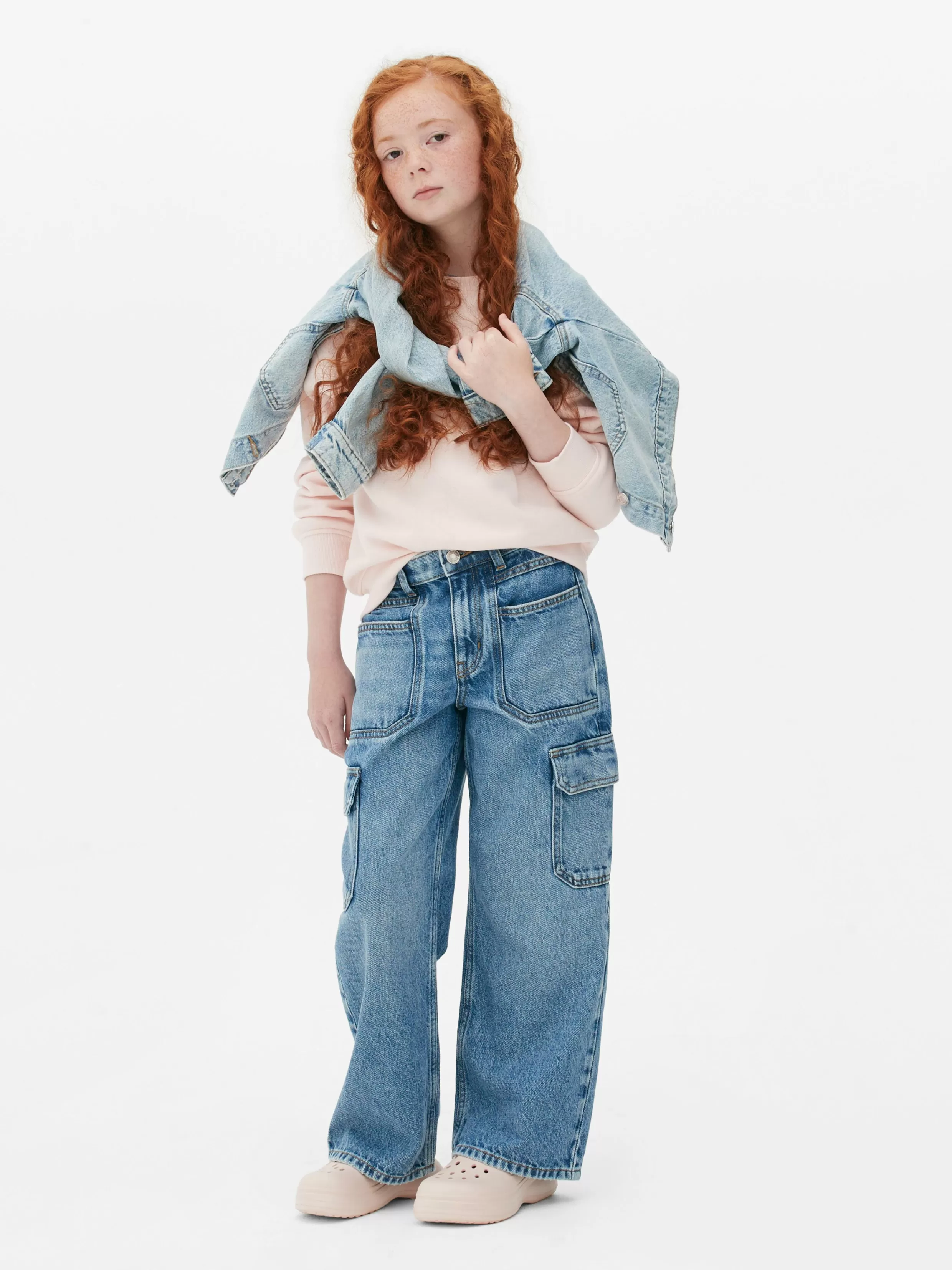 Primark Jeans^Cargo Spijkerbroek Met Wijde Pijpen