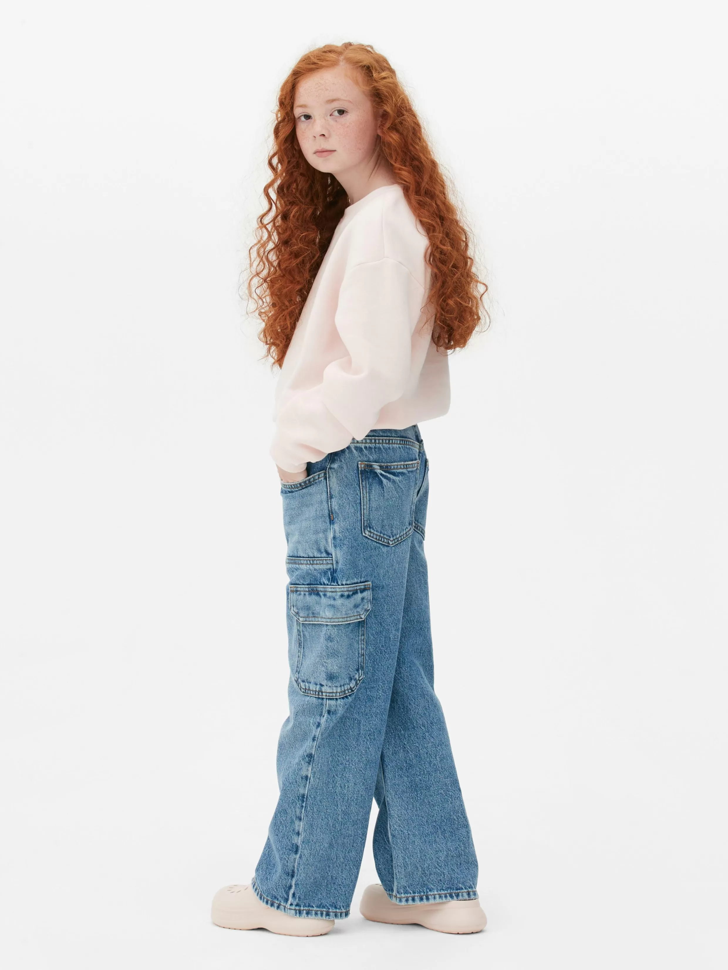 Primark Jeans^Cargo Spijkerbroek Met Wijde Pijpen