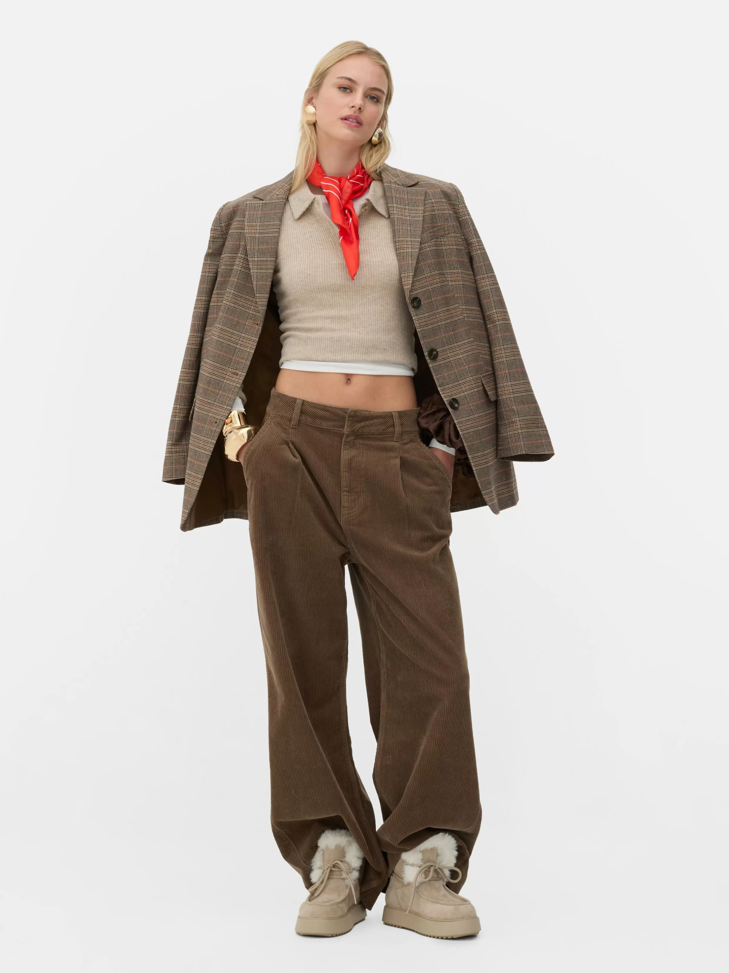 Primark Spijkerstof | Broeken En Leggings^Corduroy Broek Met Wijde Pijpen Rita Ora