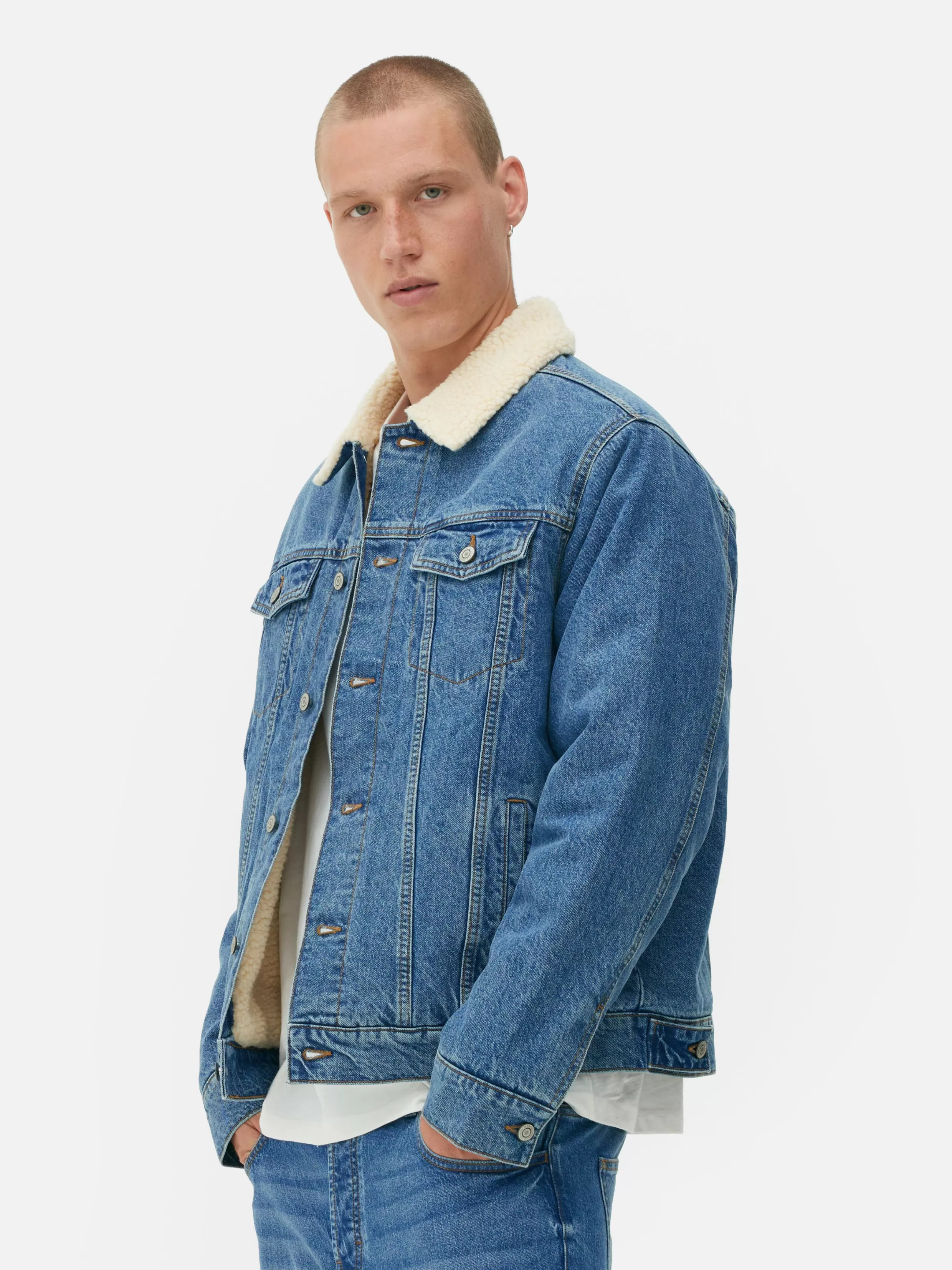 Primark Jassen En Jacks^Denim Truckerjack Met Borgkraag