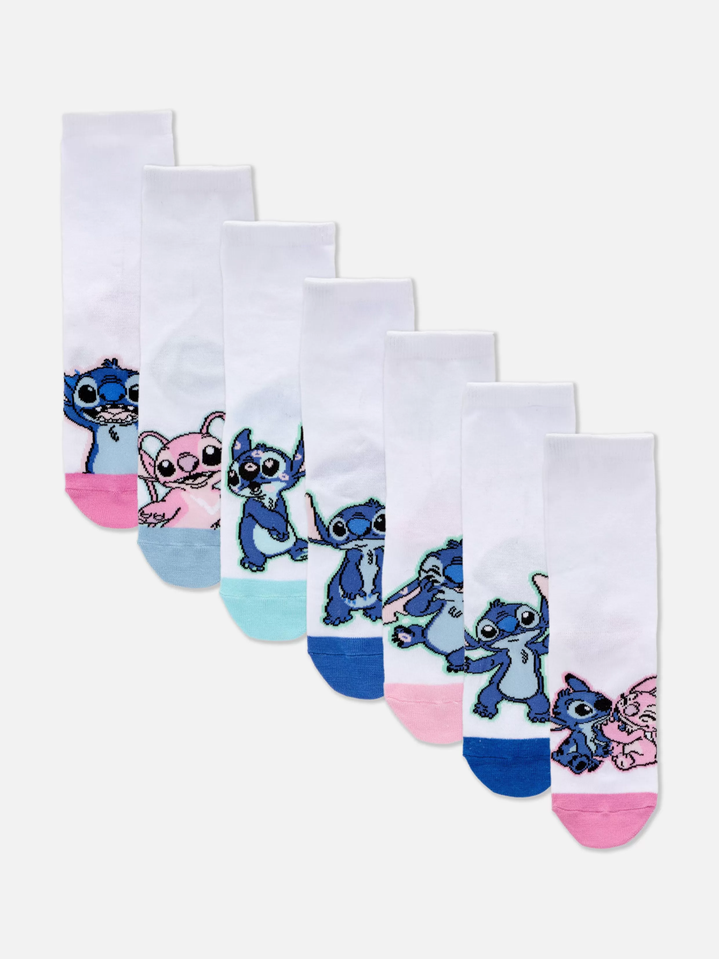 Primark Sokken, Maillots En Panty'S^Enkelsokken Disney's Stitch & Angel, 7 Paar