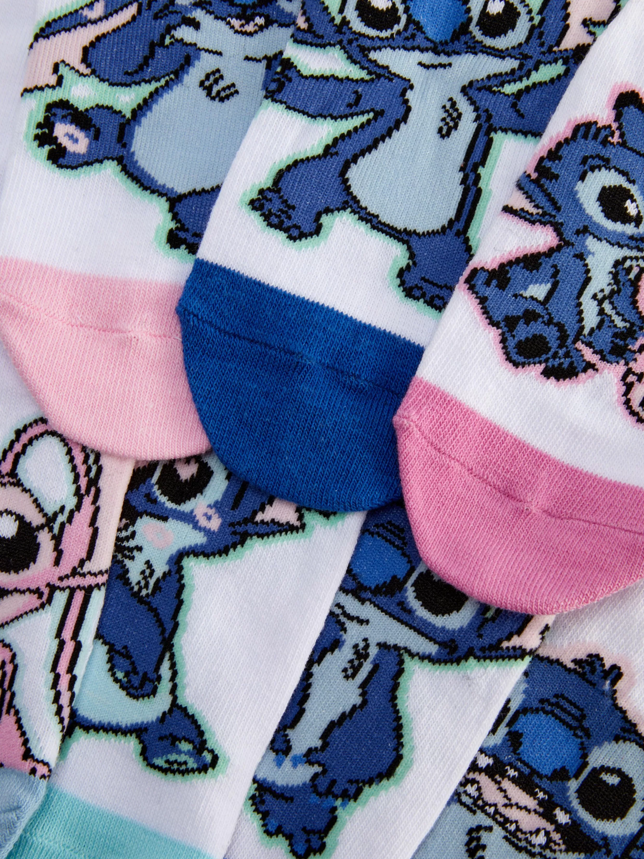 Primark Sokken, Maillots En Panty'S^Enkelsokken Disney's Stitch & Angel, 7 Paar