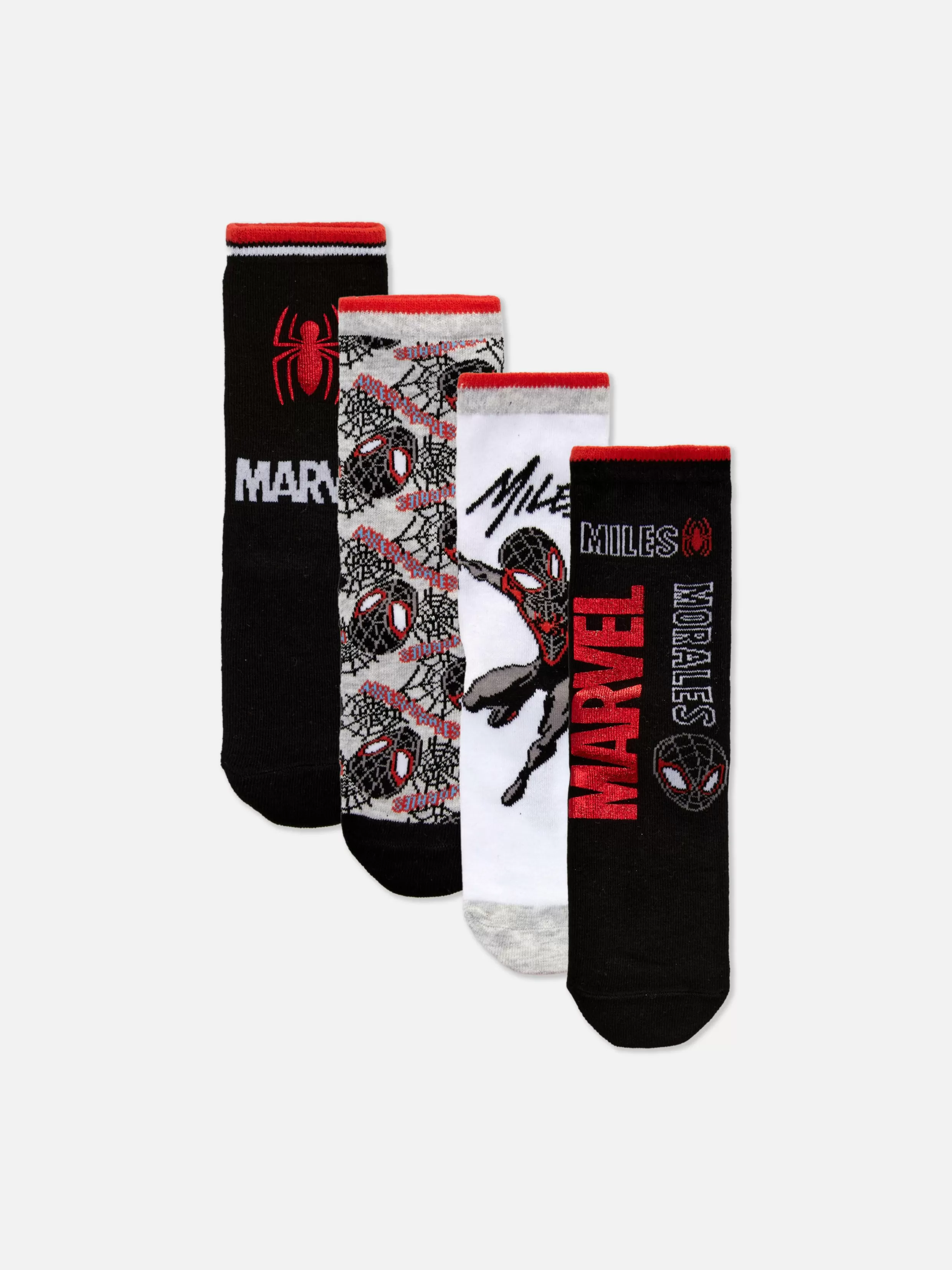 Primark Sokken^Enkelsokken Marvel Spider-Man Miles Morales, 4 Paar