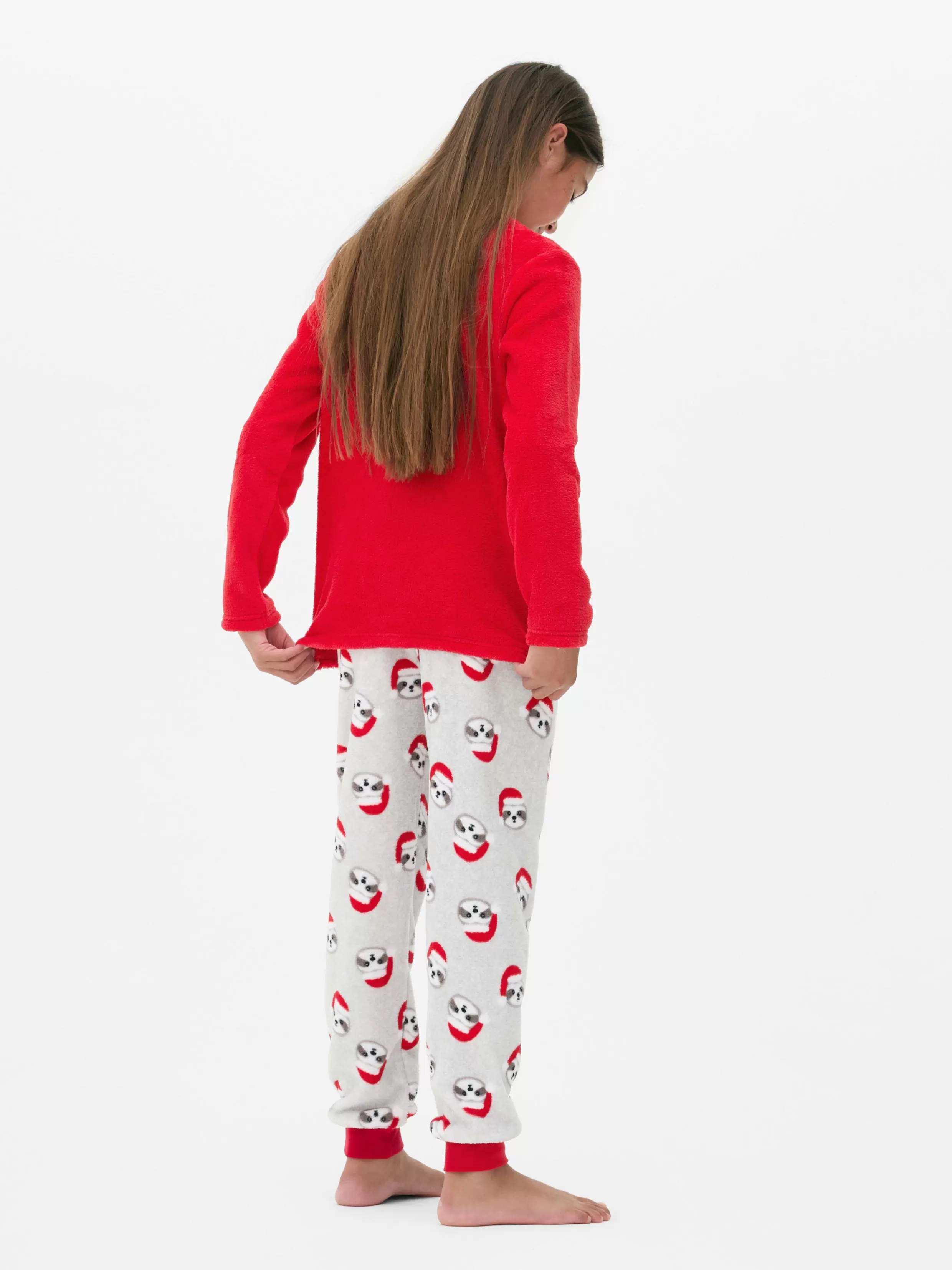 Primark Pyjama'S En Nachtkleding^Fleece Kerstpyjama Met Luiaardprint