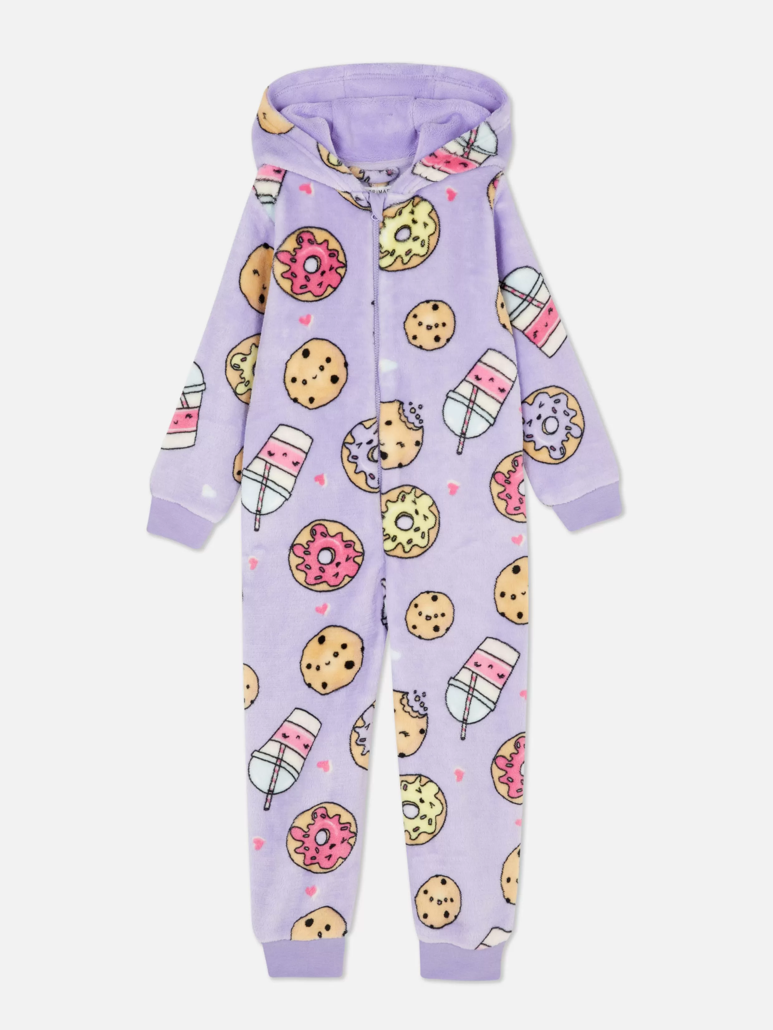 Primark Snuddies En Onesies^Fleece Onesie Met Voedselpatroon