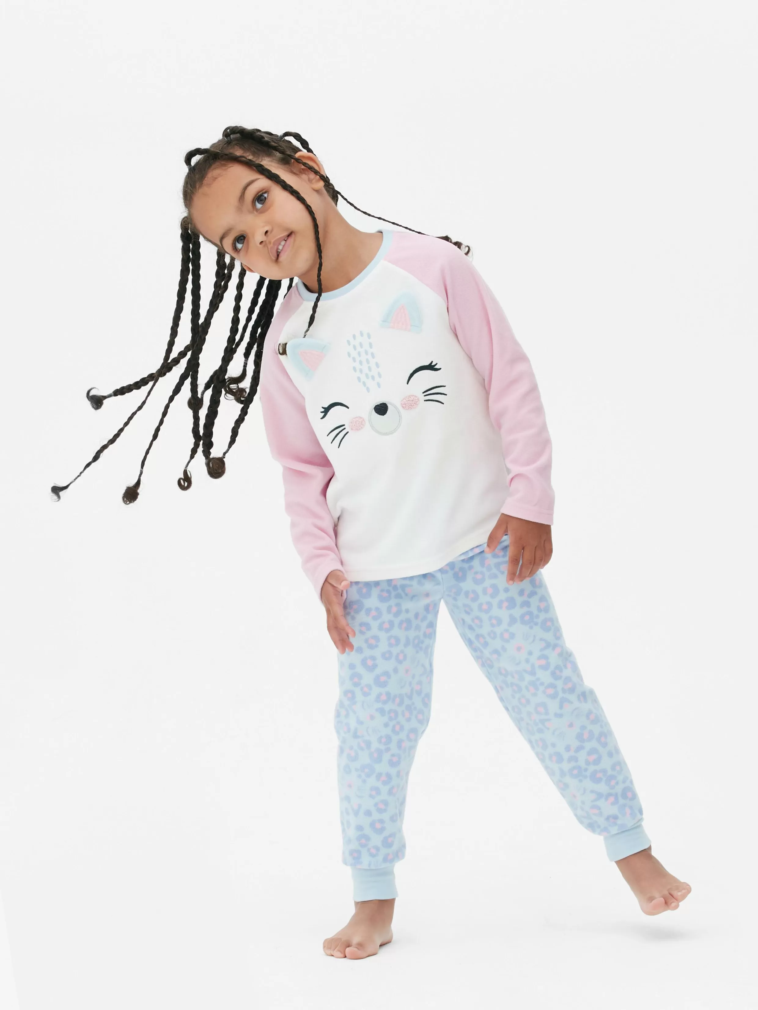 Primark Pyjama'S En Nachtkleding^Fleece Pyjama Met Kattenappliqué