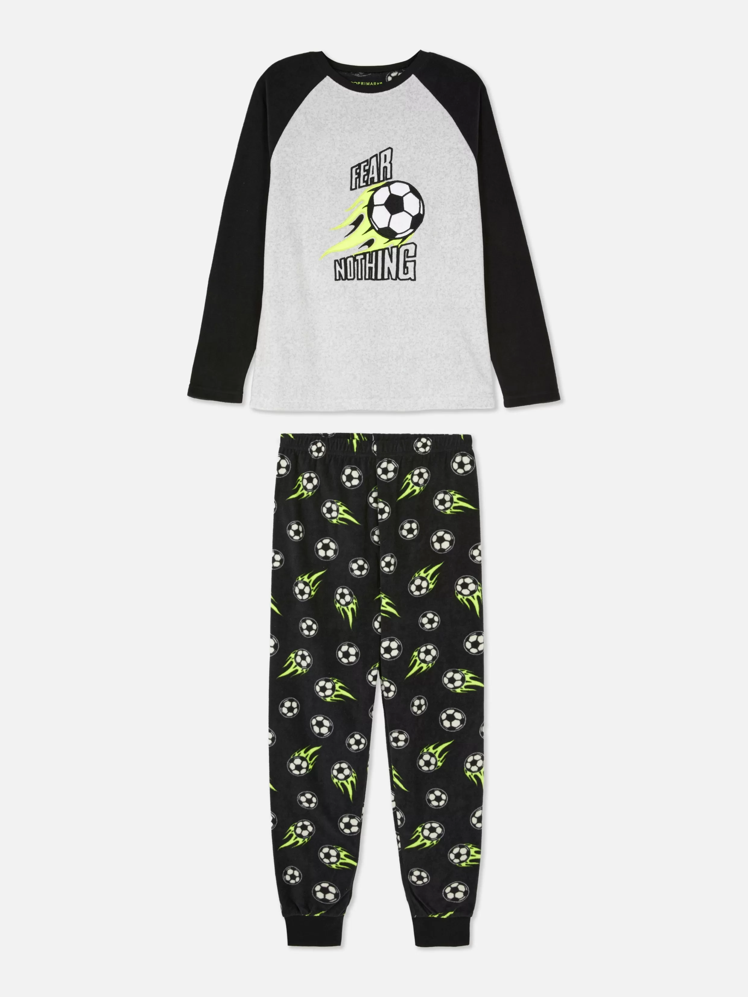 Primark Pyjama'S En Nachtkleding^Fleece Pyjama Met Voetbalprint