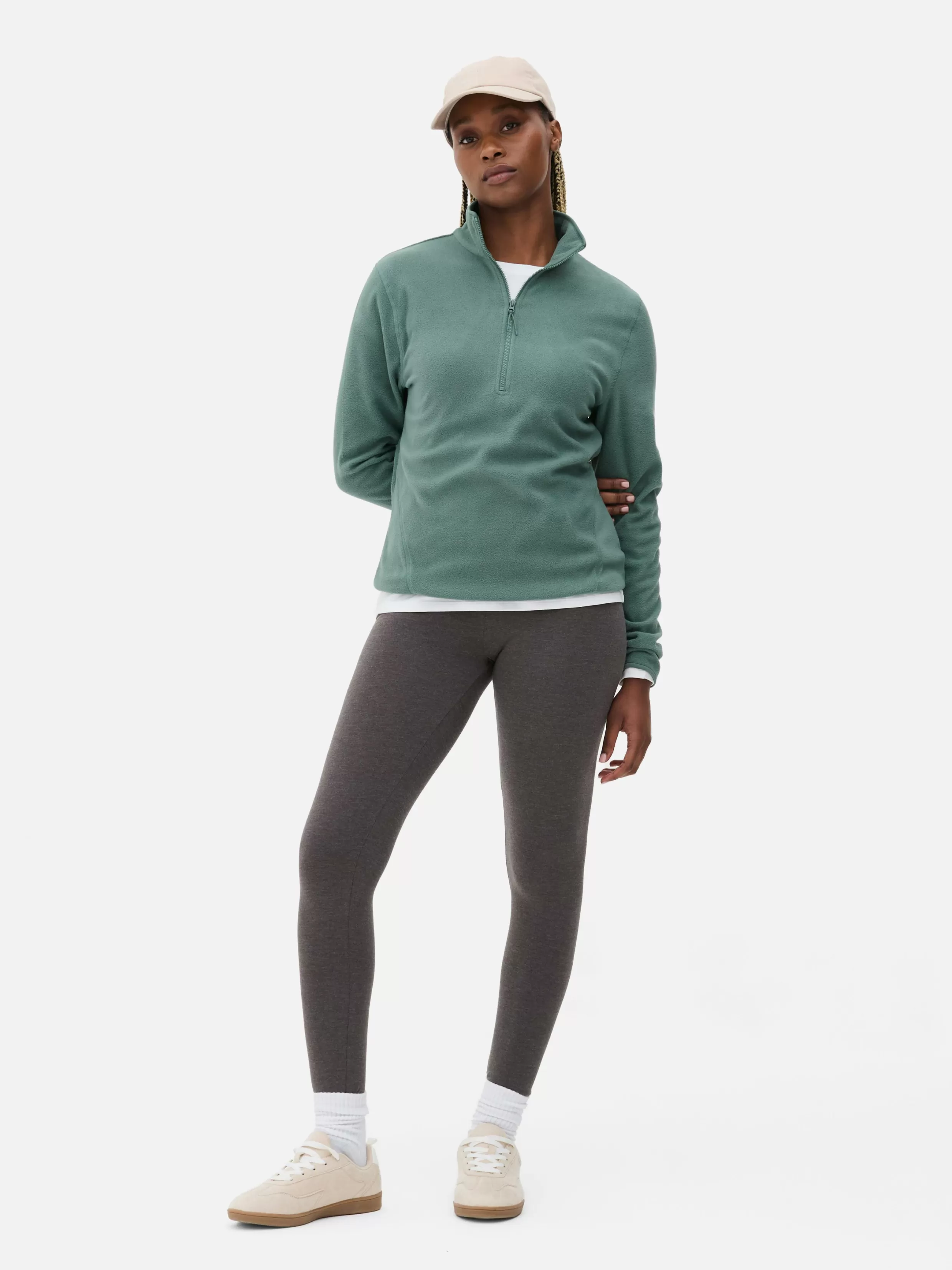 Primark Truien En Vesten^Fleece Trui Met Halve Rits