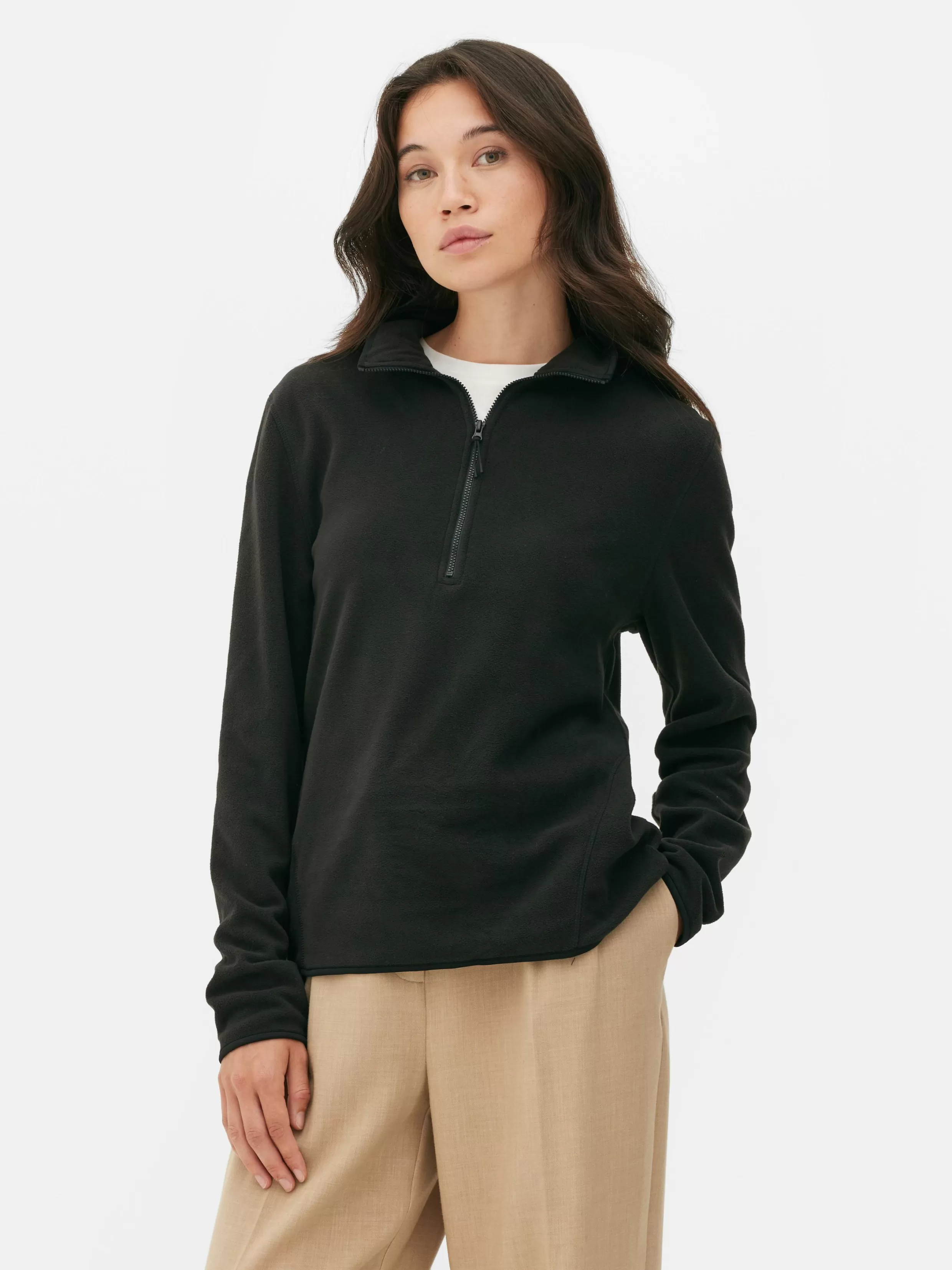 Primark Truien En Vesten^Fleece Trui Met Halve Rits