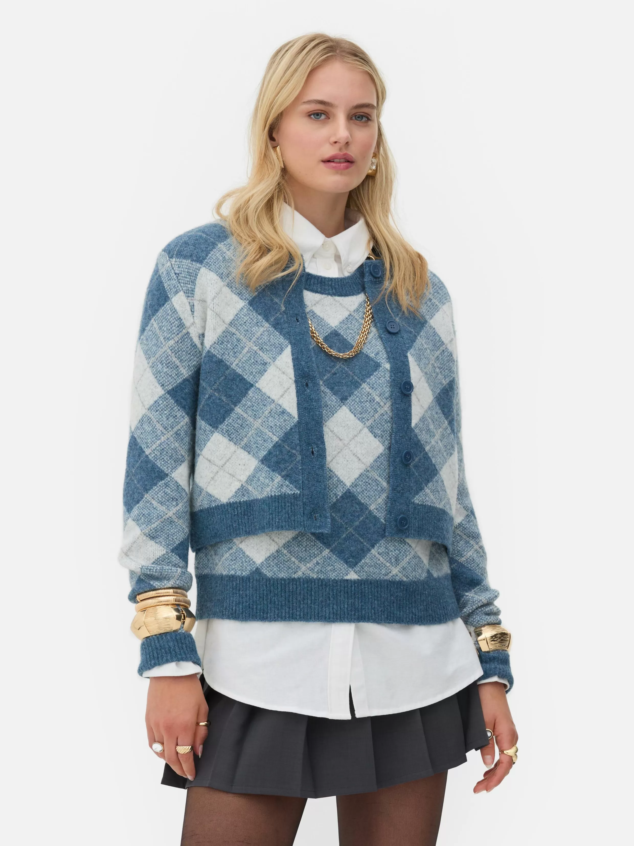 Primark Warme Winterkleding | Truien En Vesten^Gebreid Vest Met Argylepatroon Rita Ora