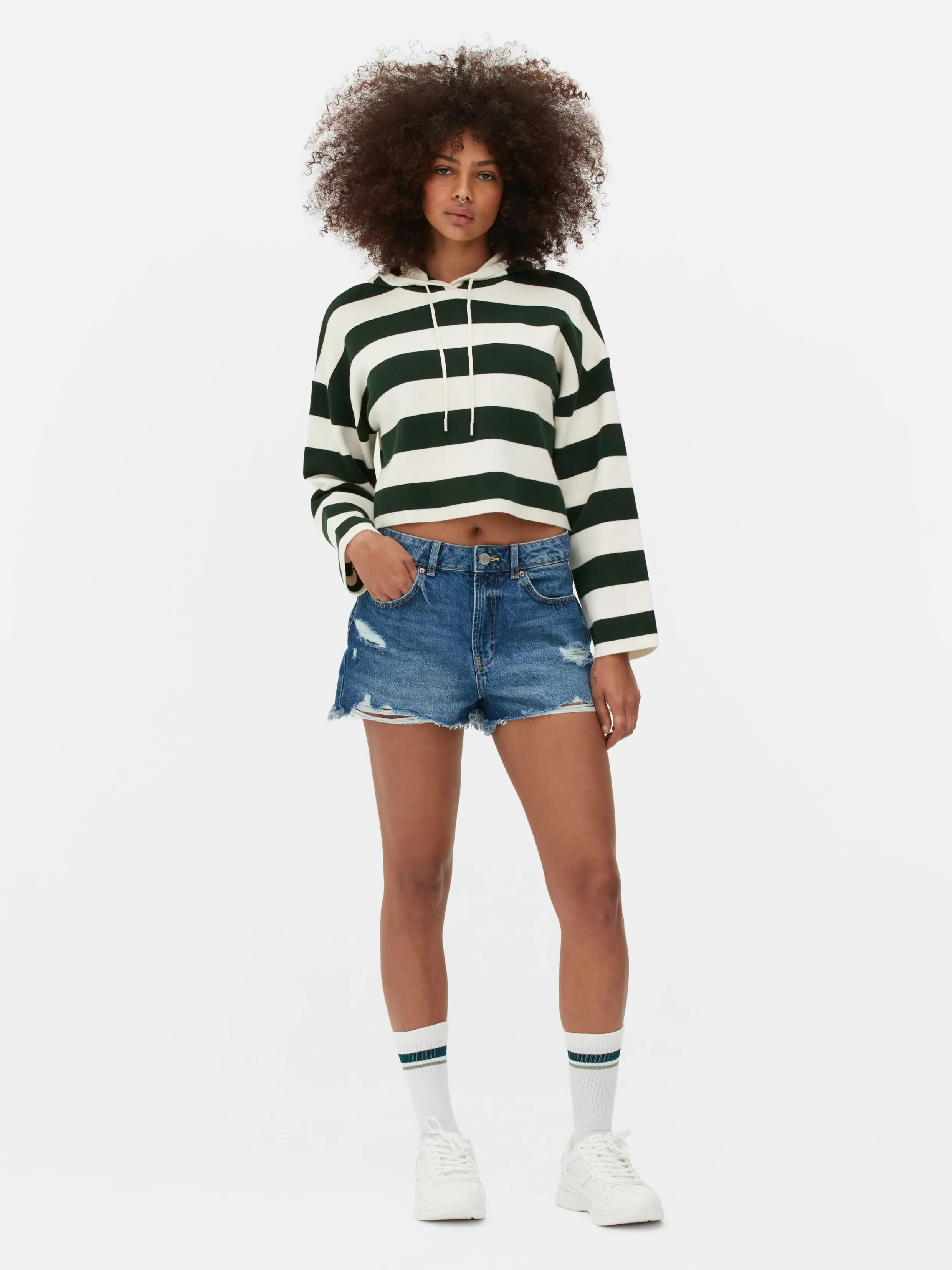 Primark Truien En Vesten^Gebreide Gestreepte Hoodie