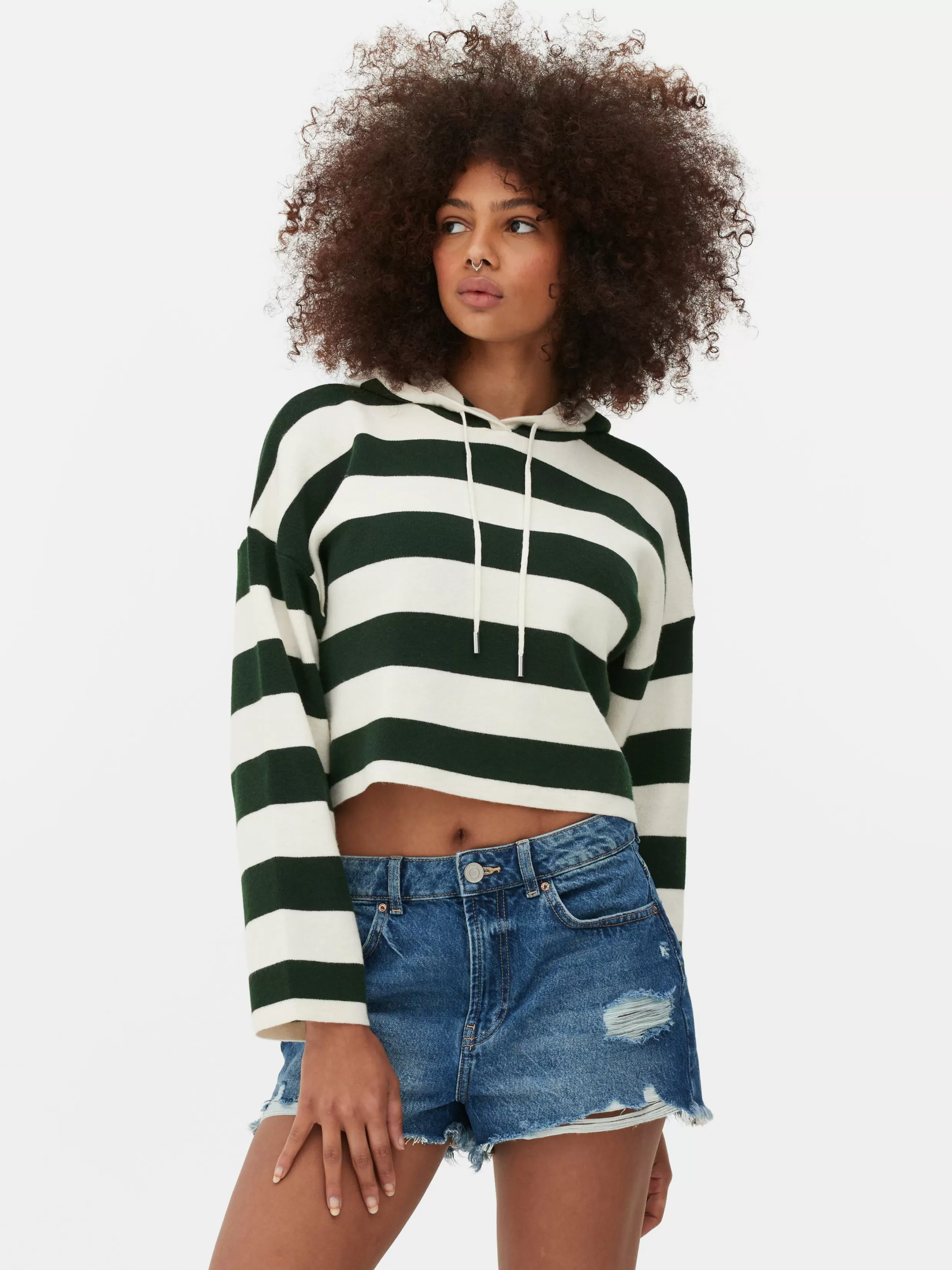 Primark Truien En Vesten^Gebreide Gestreepte Hoodie
