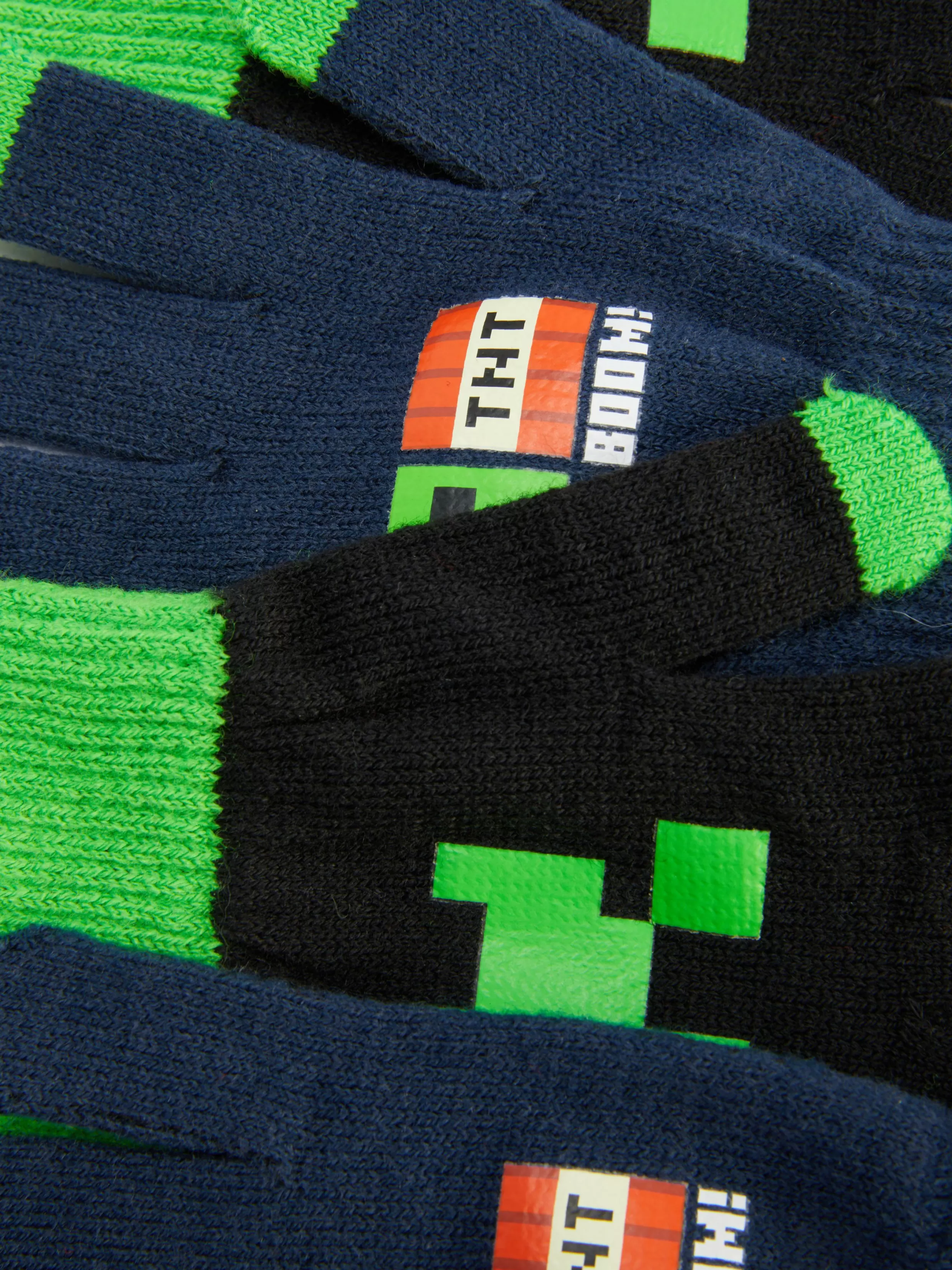 Primark Mutsen, Handschoenen En Sjaals^Gebreide Handschoenen Minecraft, Set Van 2