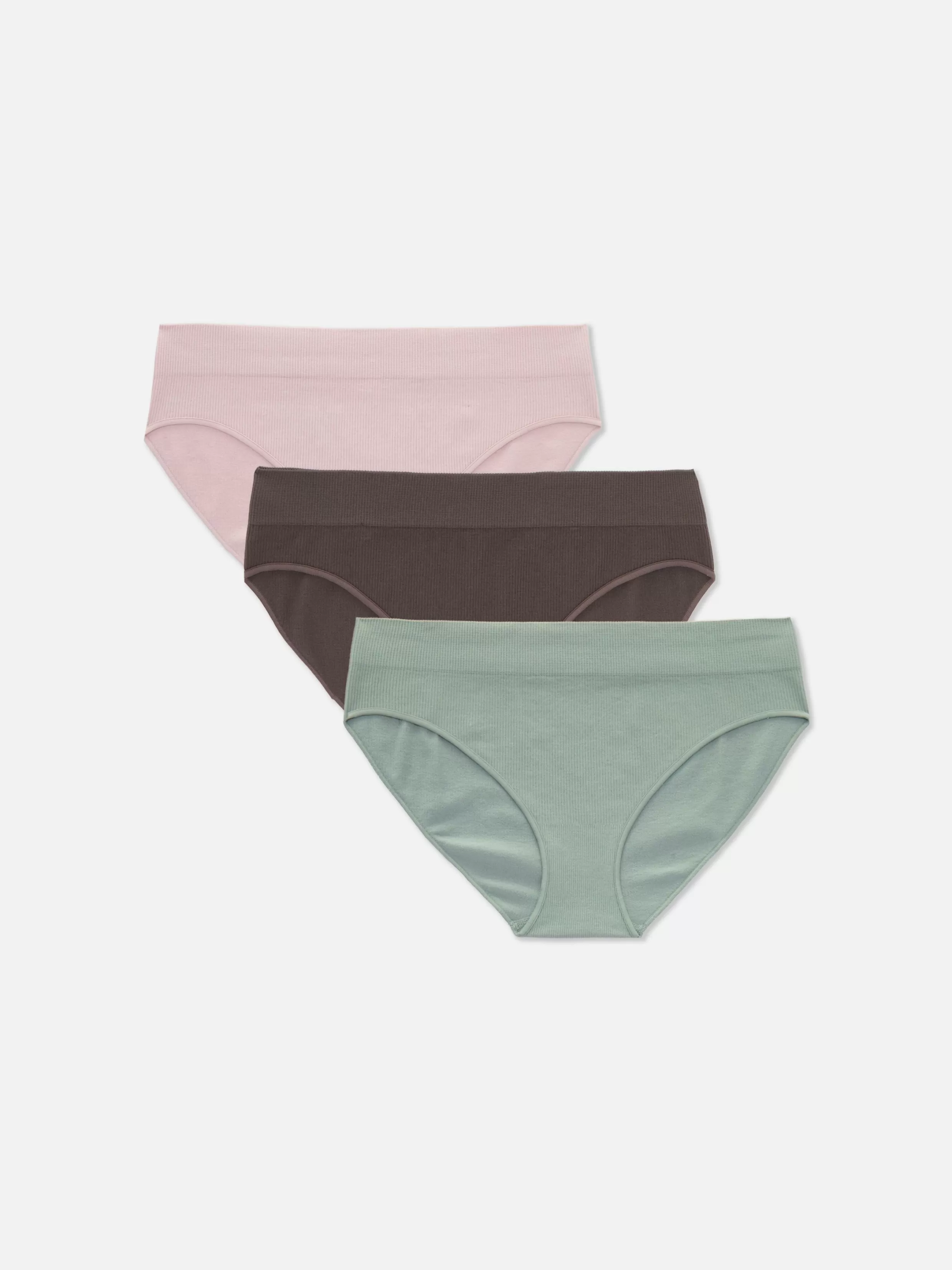 Primark Ondergoed^Geribde Naadloze Mini-slip, Set Van 3