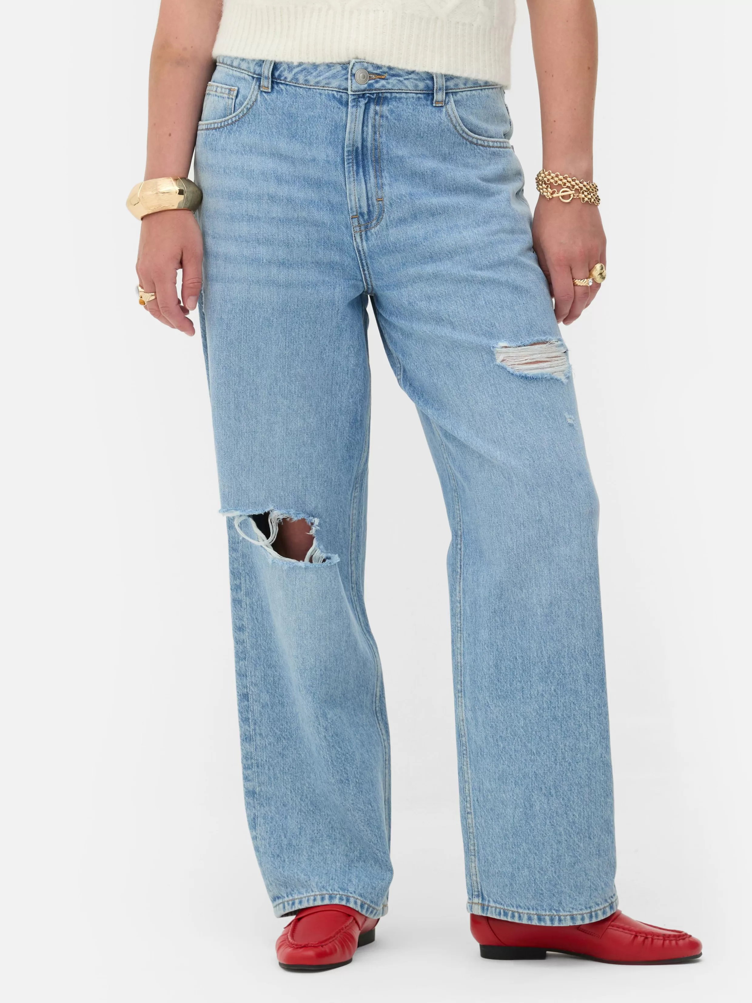 Primark Jeans^Gescheurde Dad-jeans Rita Ora