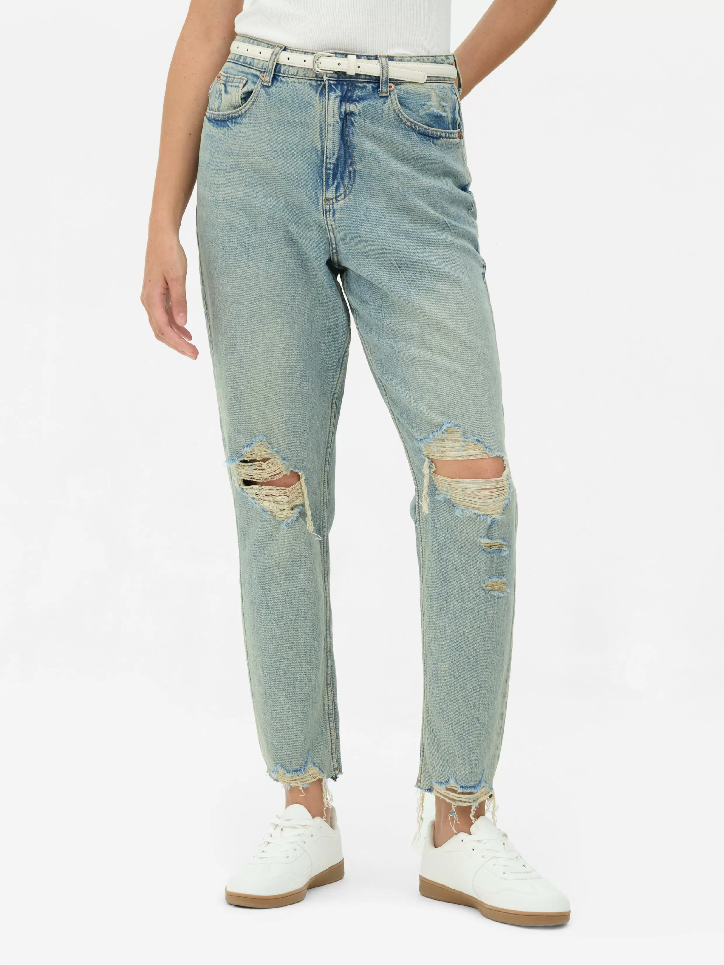 Primark Jeans^Gescheurde Spijkerbroek Met Hoge Taille