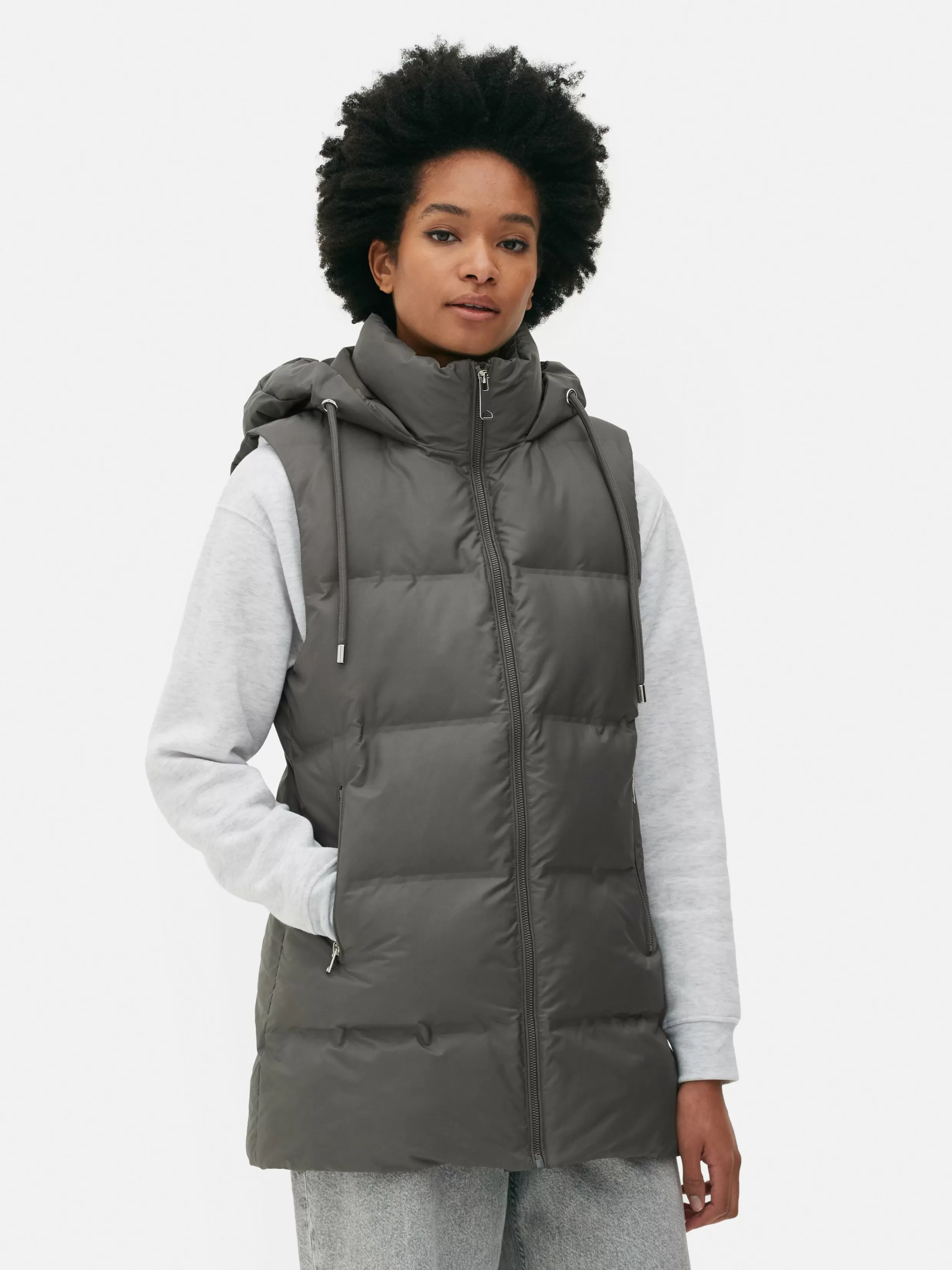 Primark Jassen En Jacks^Gewatteerde Bodywarmer Met Capuchon