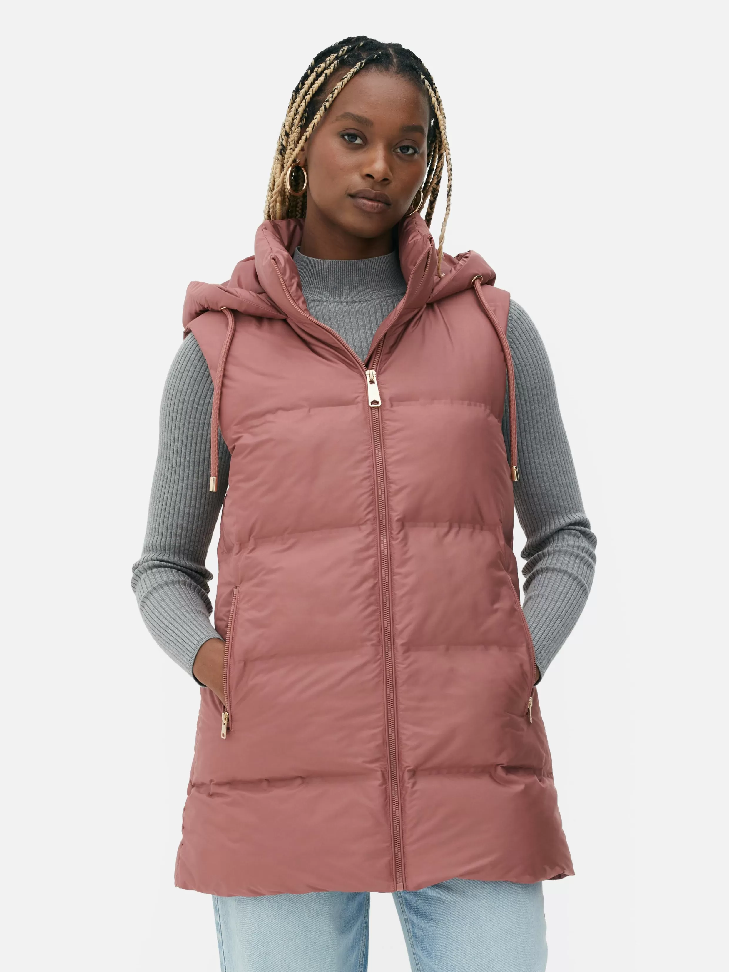 Primark Jassen En Jacks^Gewatteerde Bodywarmer Met Capuchon