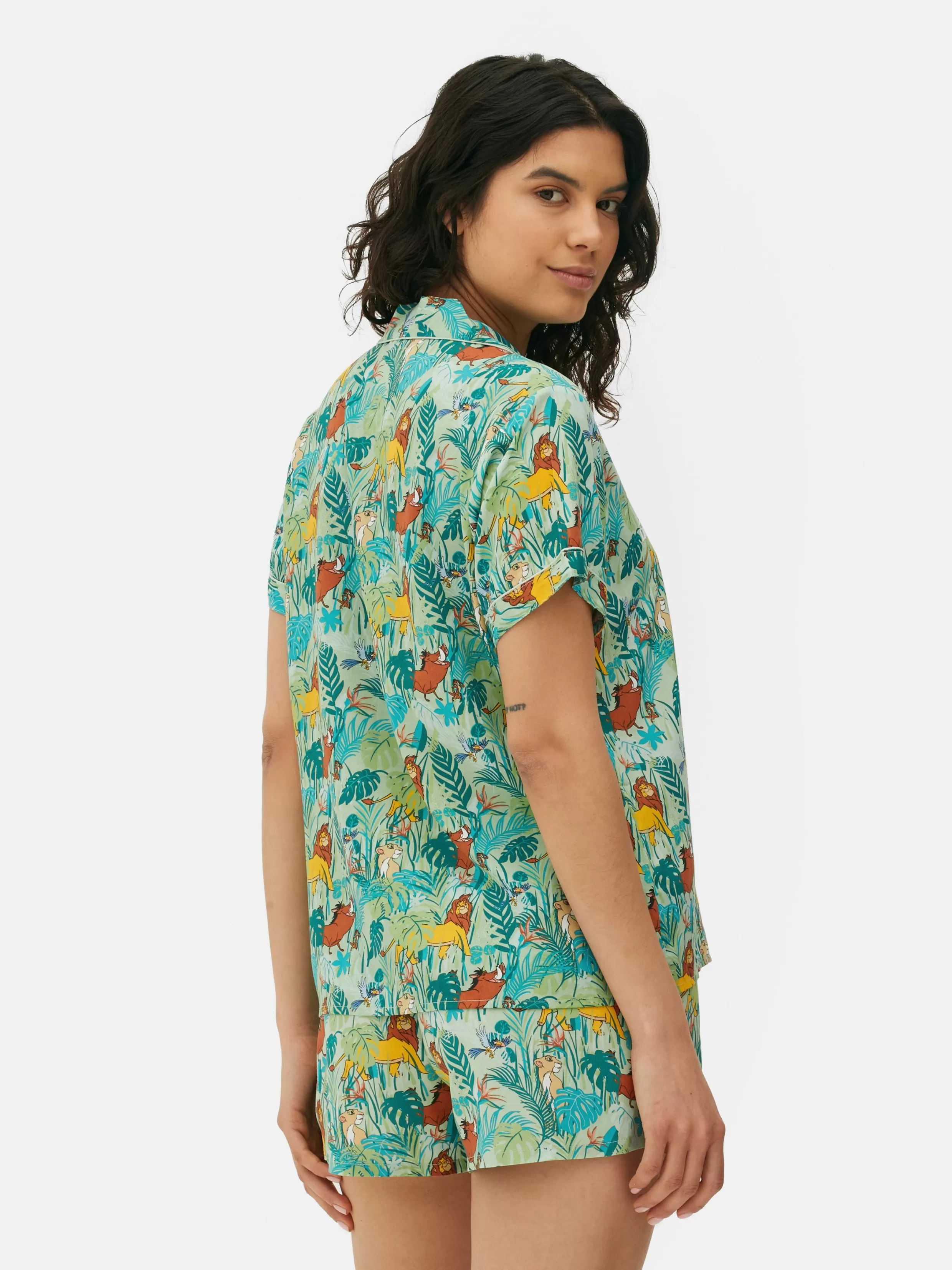 Primark Pyjamasets^Geweven Pyjama Met Overhemd Met Korte Mouwen Disney's De Leeuwenkoning