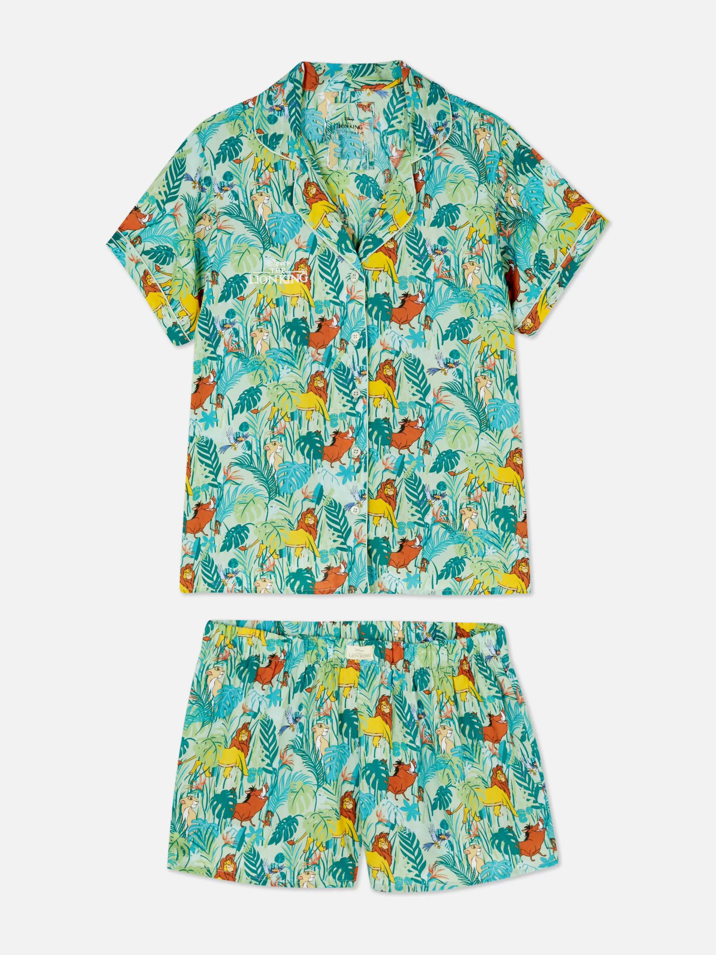 Primark Pyjamasets^Geweven Pyjama Met Overhemd Met Korte Mouwen Disney's De Leeuwenkoning