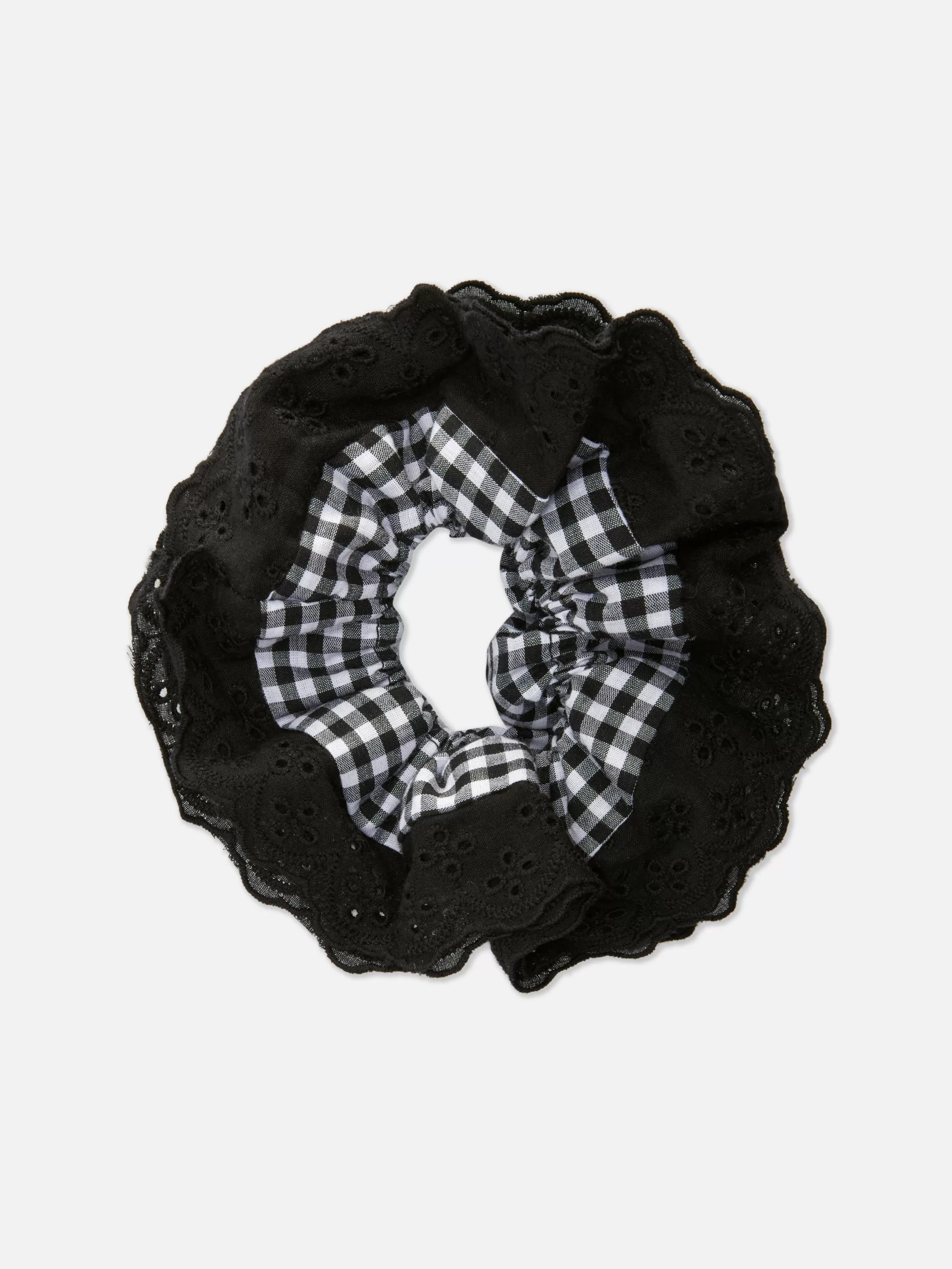 Primark Haaraccessoires^Grote Geruite Scrunchie Met Kant