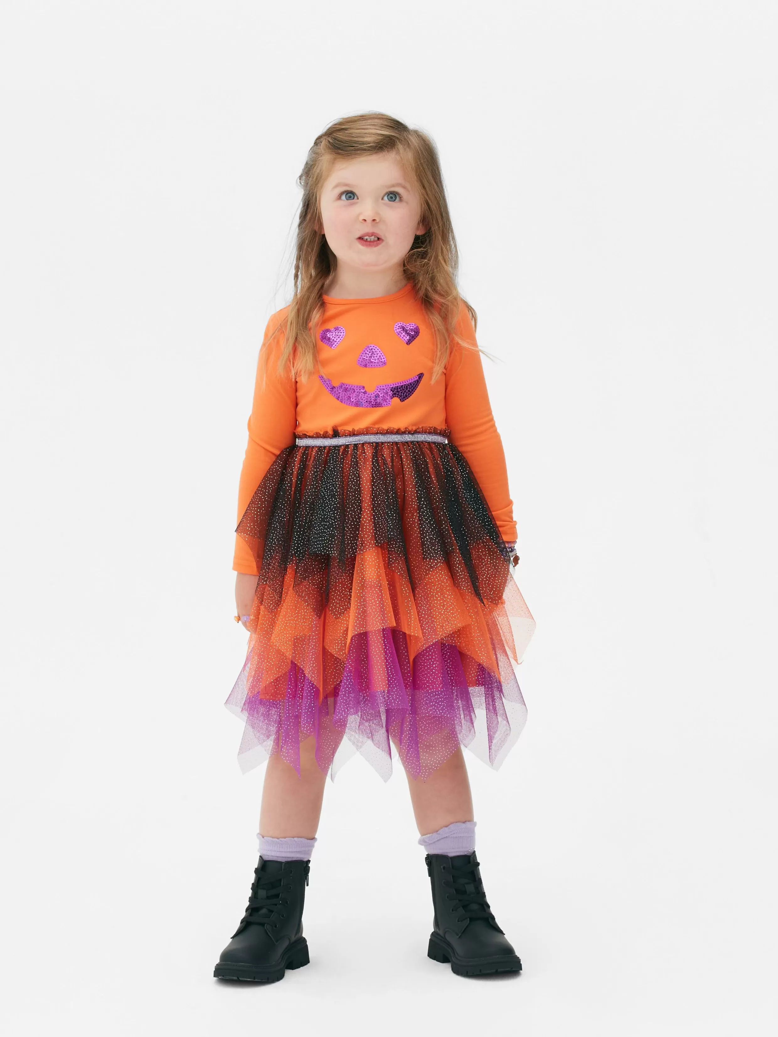 Primark Jurken^Halloweenjurk Met Pompoen En Pailletten