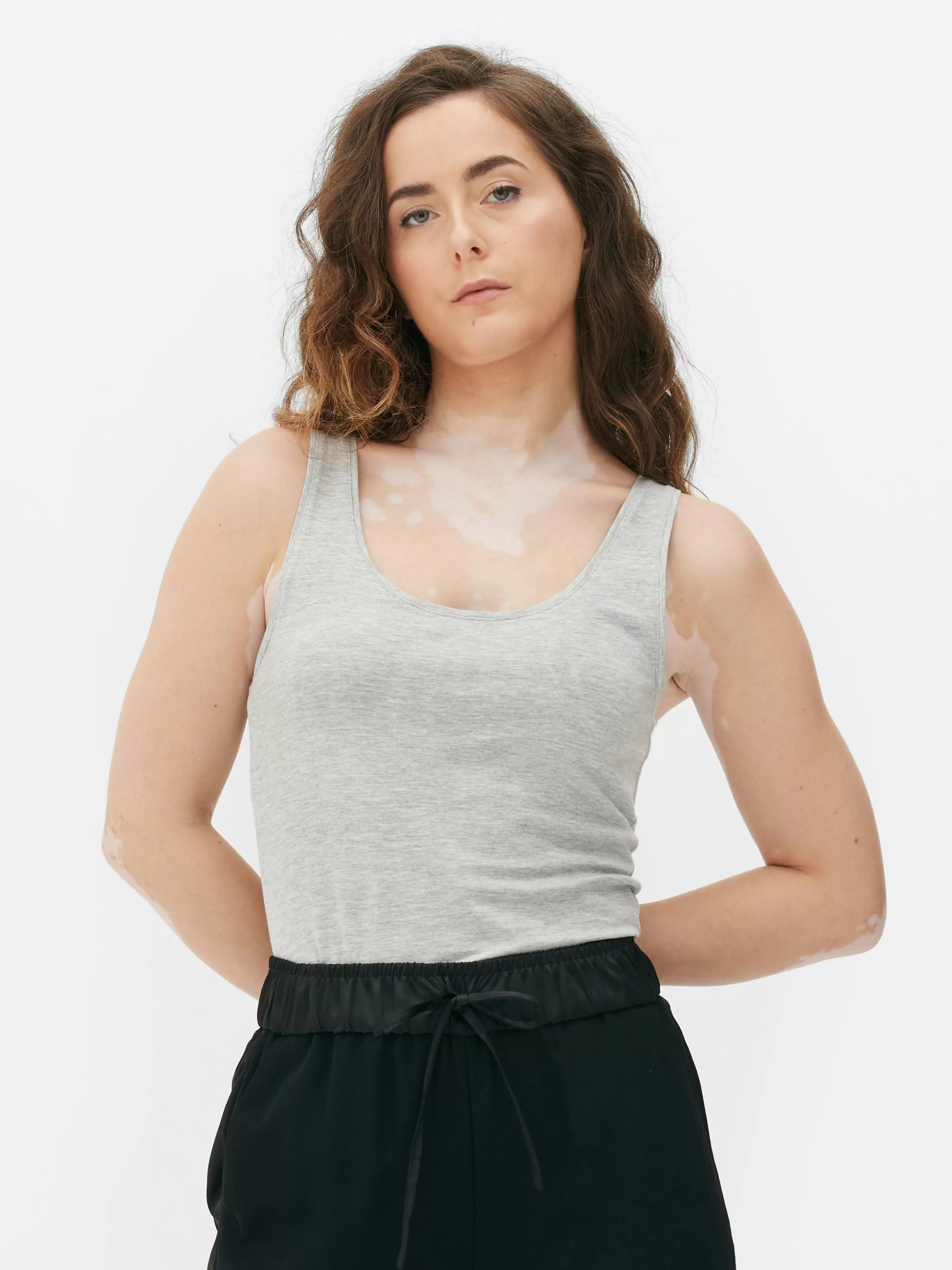 Primark Tops En T-Shirts^Hemd Met U-hals En Stretch