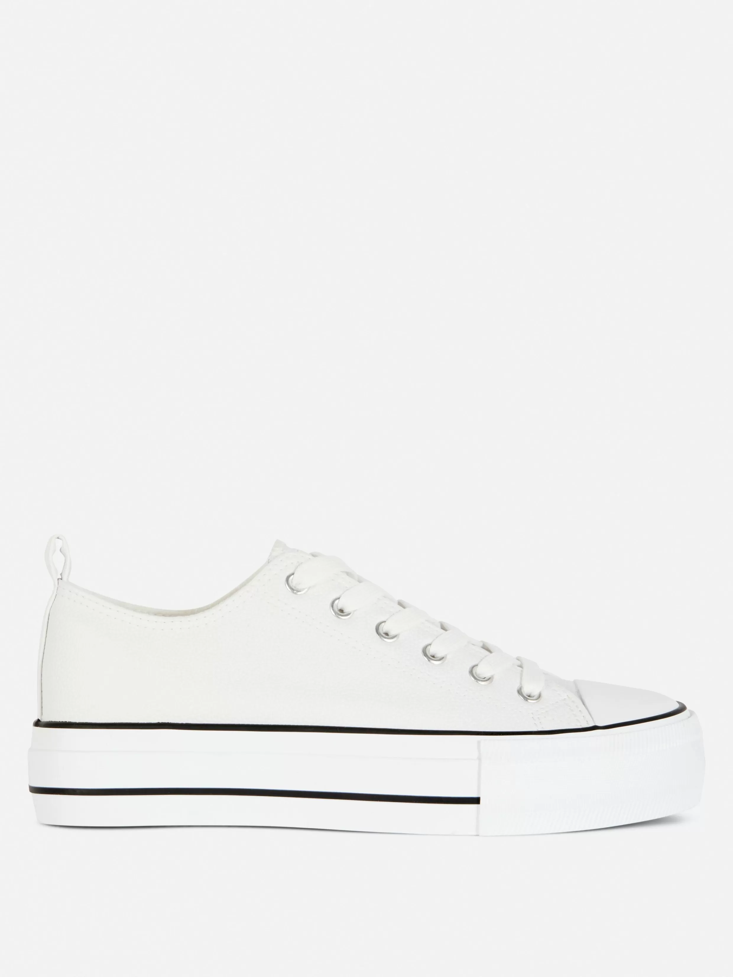 Primark Sneakers^Imitatieleren Lage Sneakers Met Plateauzool