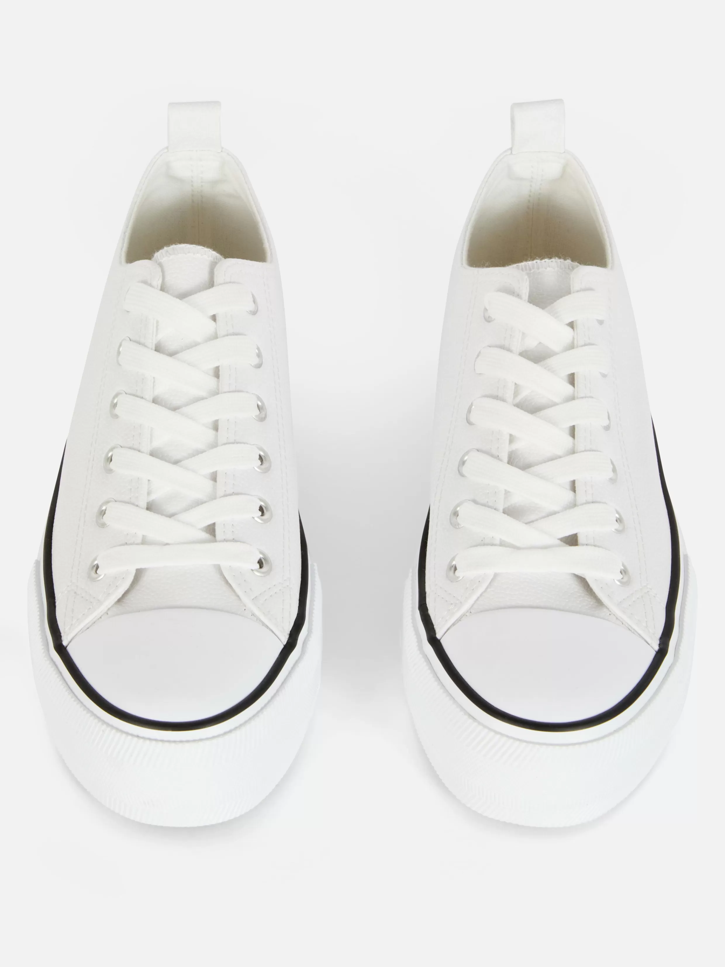 Primark Sneakers^Imitatieleren Lage Sneakers Met Plateauzool