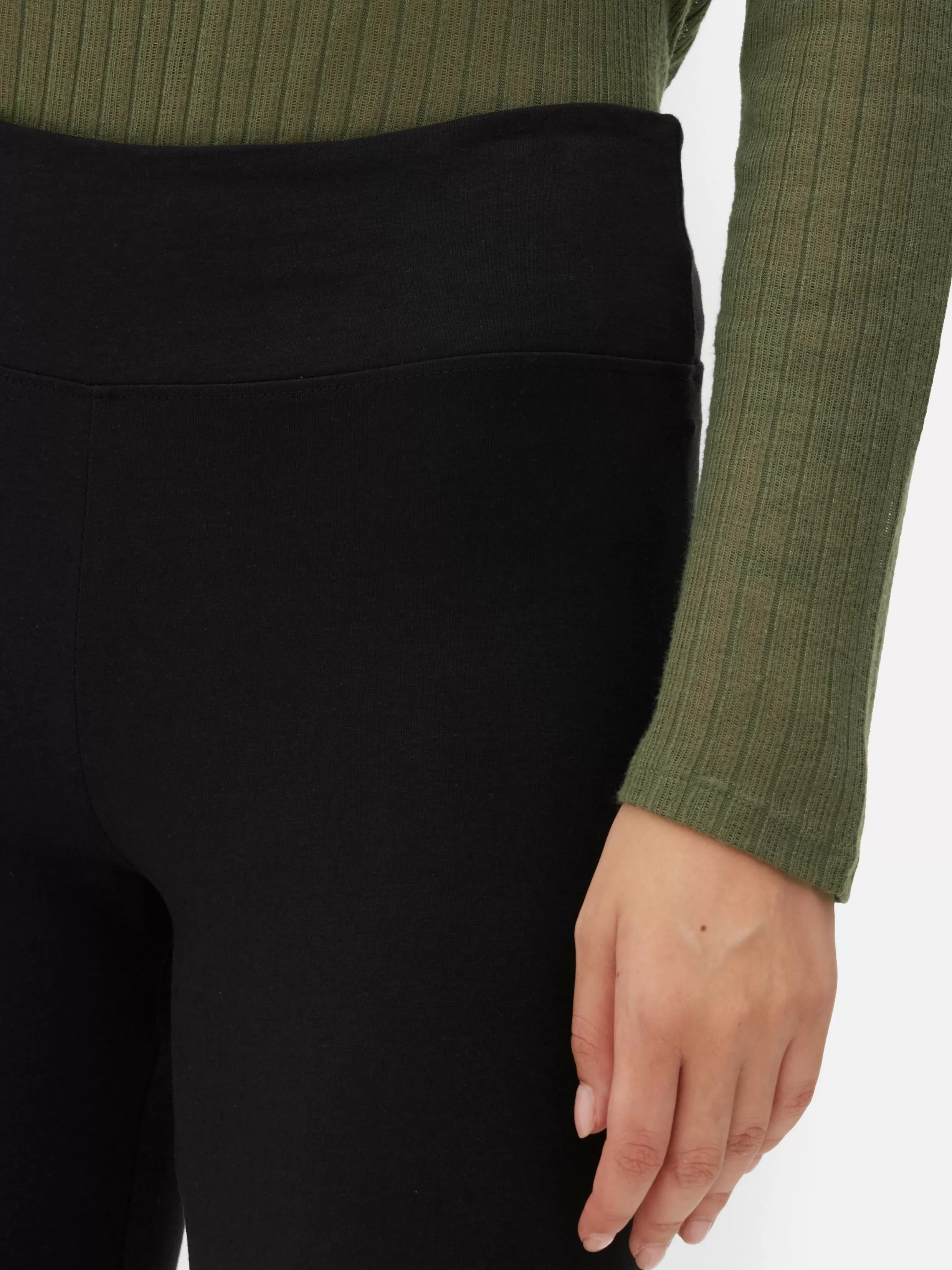 Primark Broeken En Leggings^Jersey Legging Met Hoge Taille En Wijde Pijpen