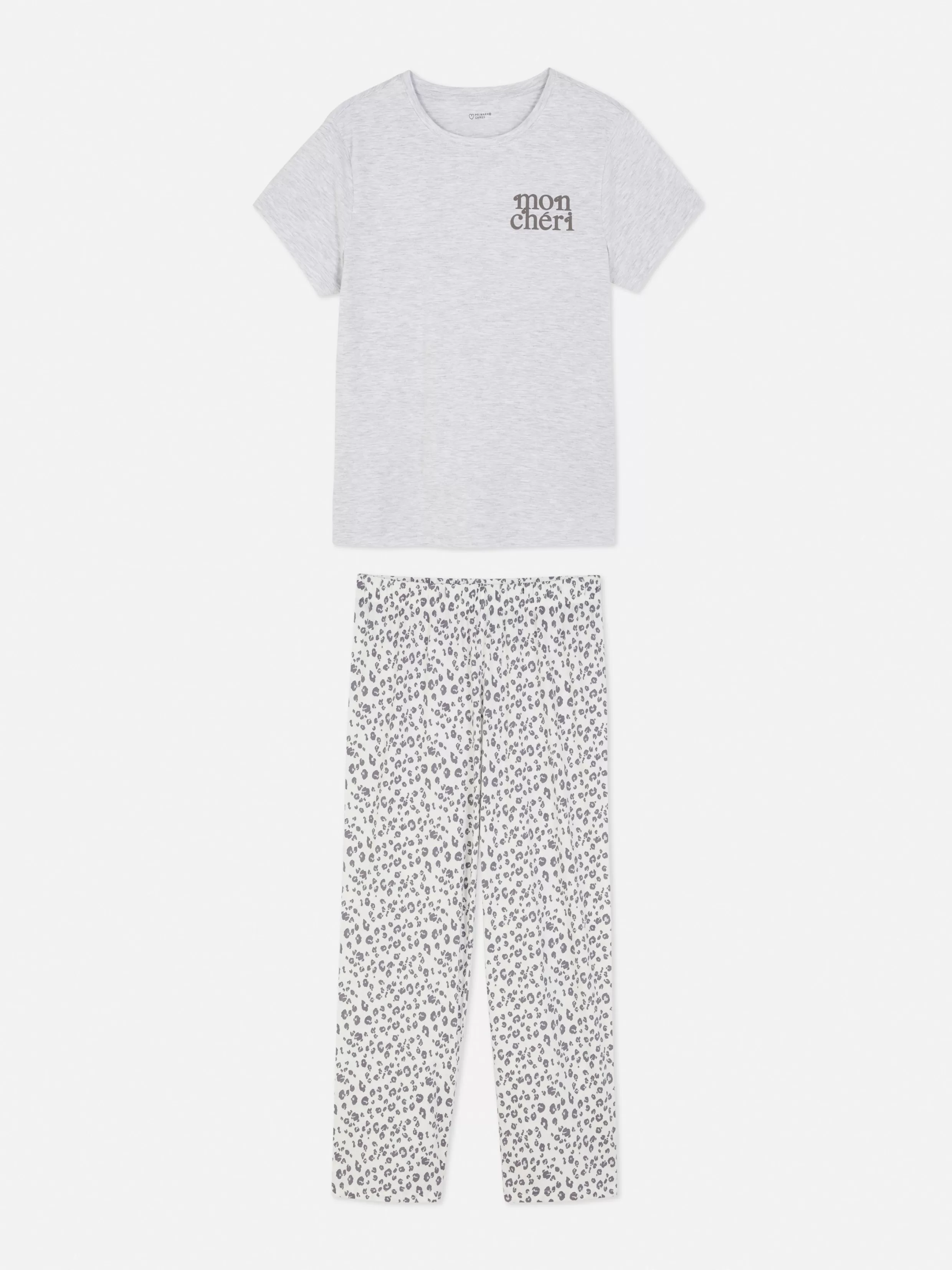 Primark Pyjamasets^Jersey Pyjama Met Print En Korte Mouwen