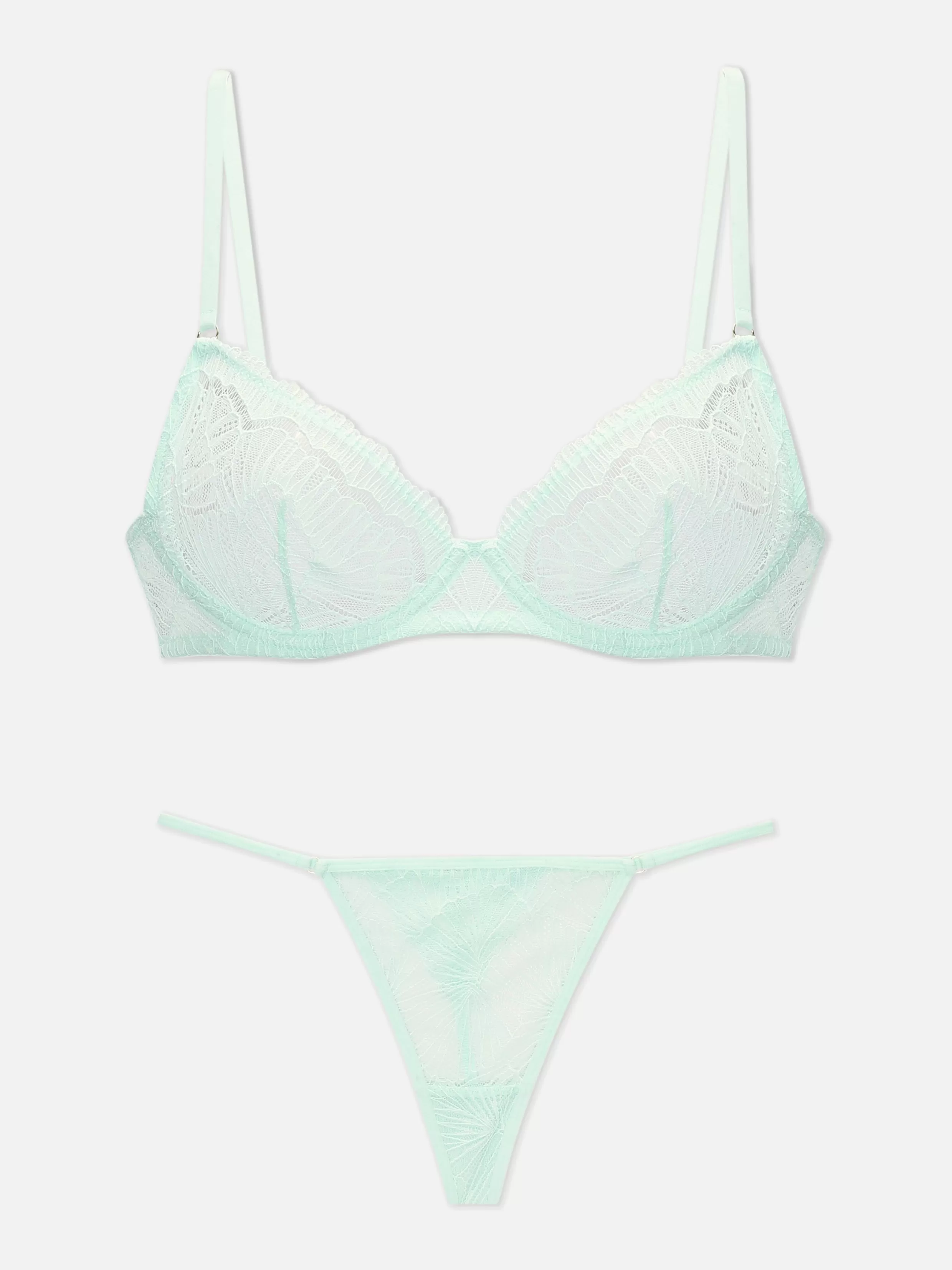 Primark Lingeriesets^Kanten Beha Zonder Vulling En G-string, Set