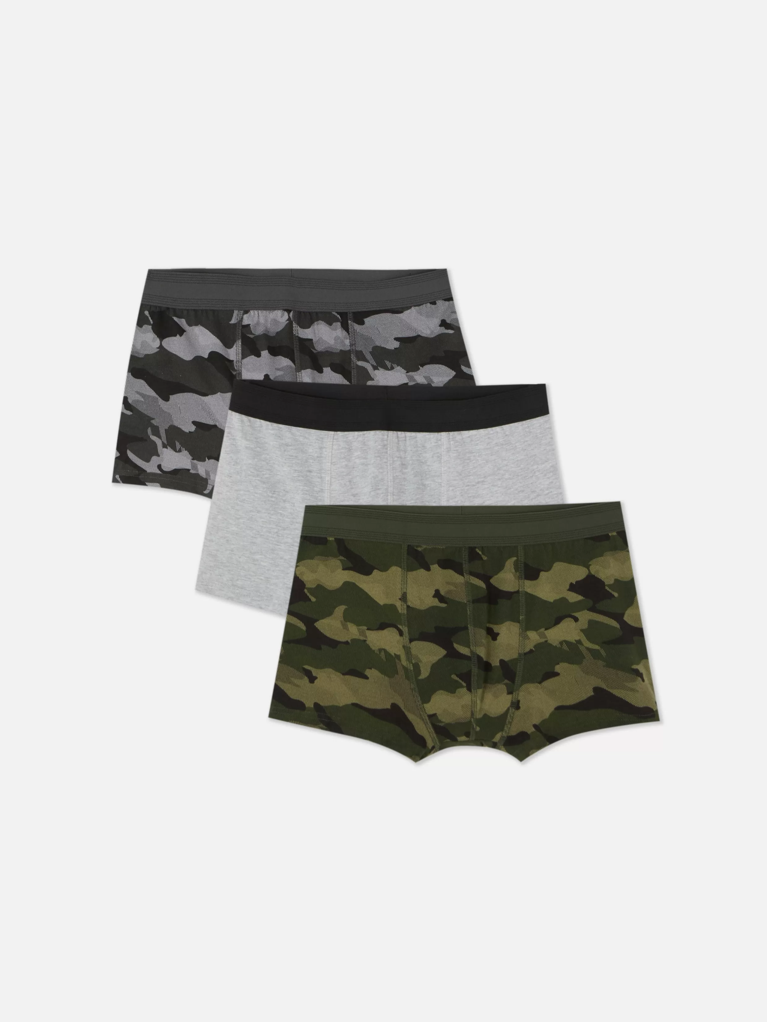 Primark Ondergoed^Katoenen Boxershorts Met Camouflageprint, Set Van 3