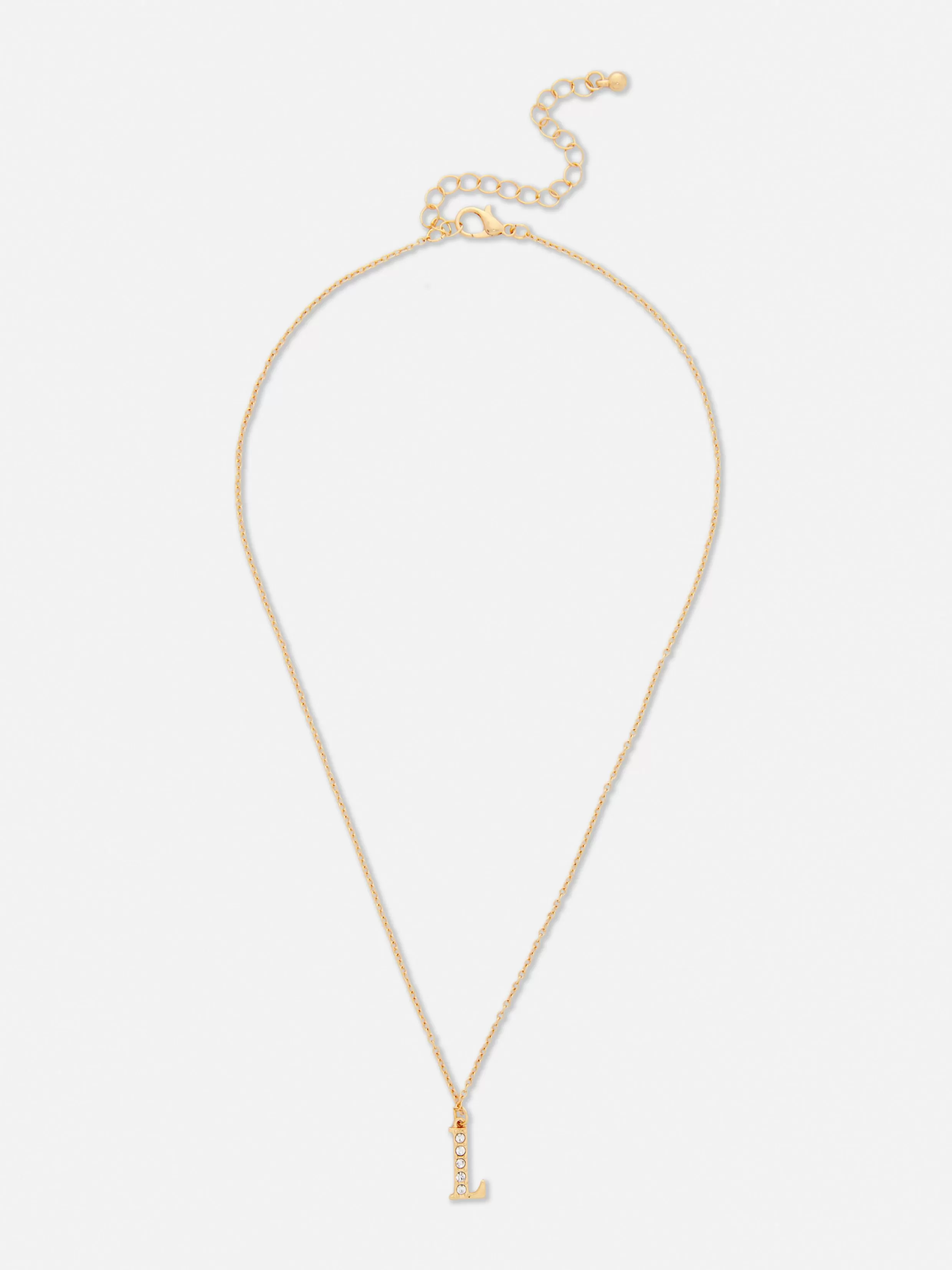 Primark Sieraden^Ketting Met Initiaalhangertje Met Stras