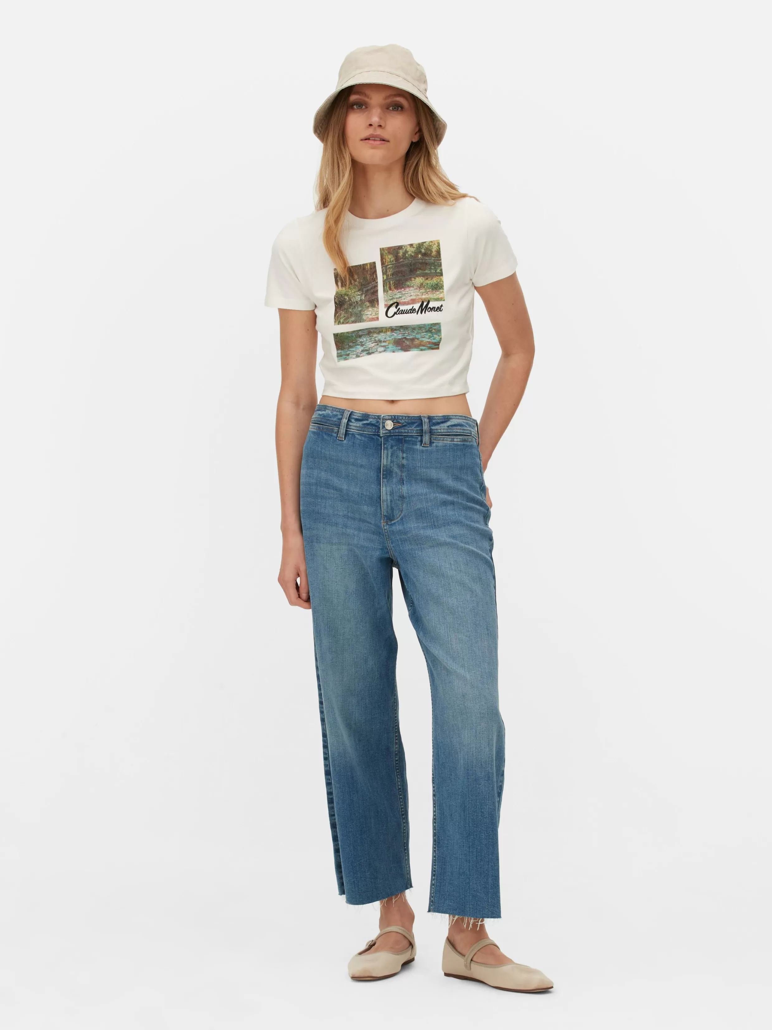 Primark Tops En T-Shirts^Kort T-shirt Met Print Claude Monet