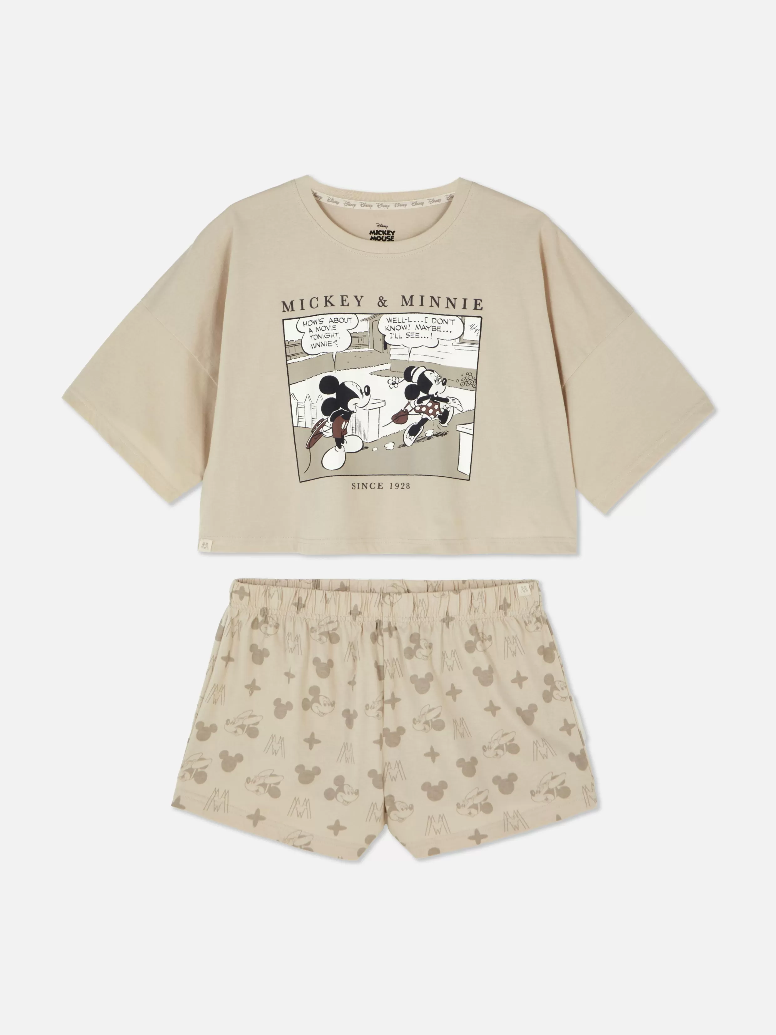 Primark Pyjamasets^Korte Pyjama Disney's Mickey Mouse Met Stripprint