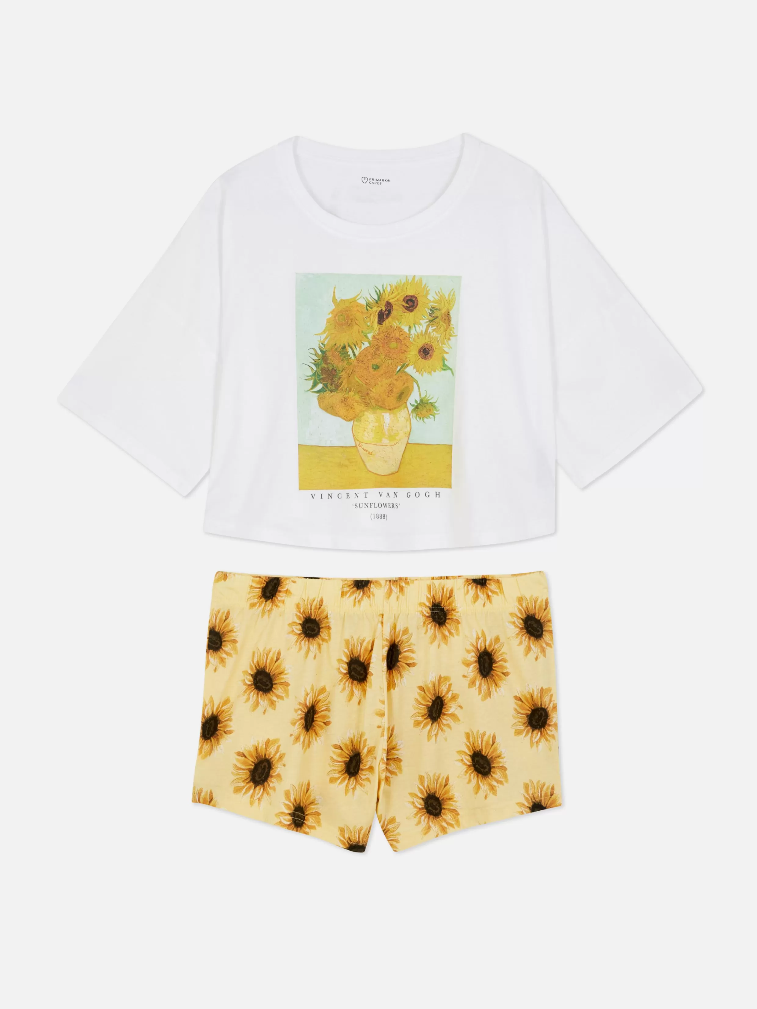 Primark Pyjamasets^Korte Pyjama Vincent Van Gogh Zonnebloemen