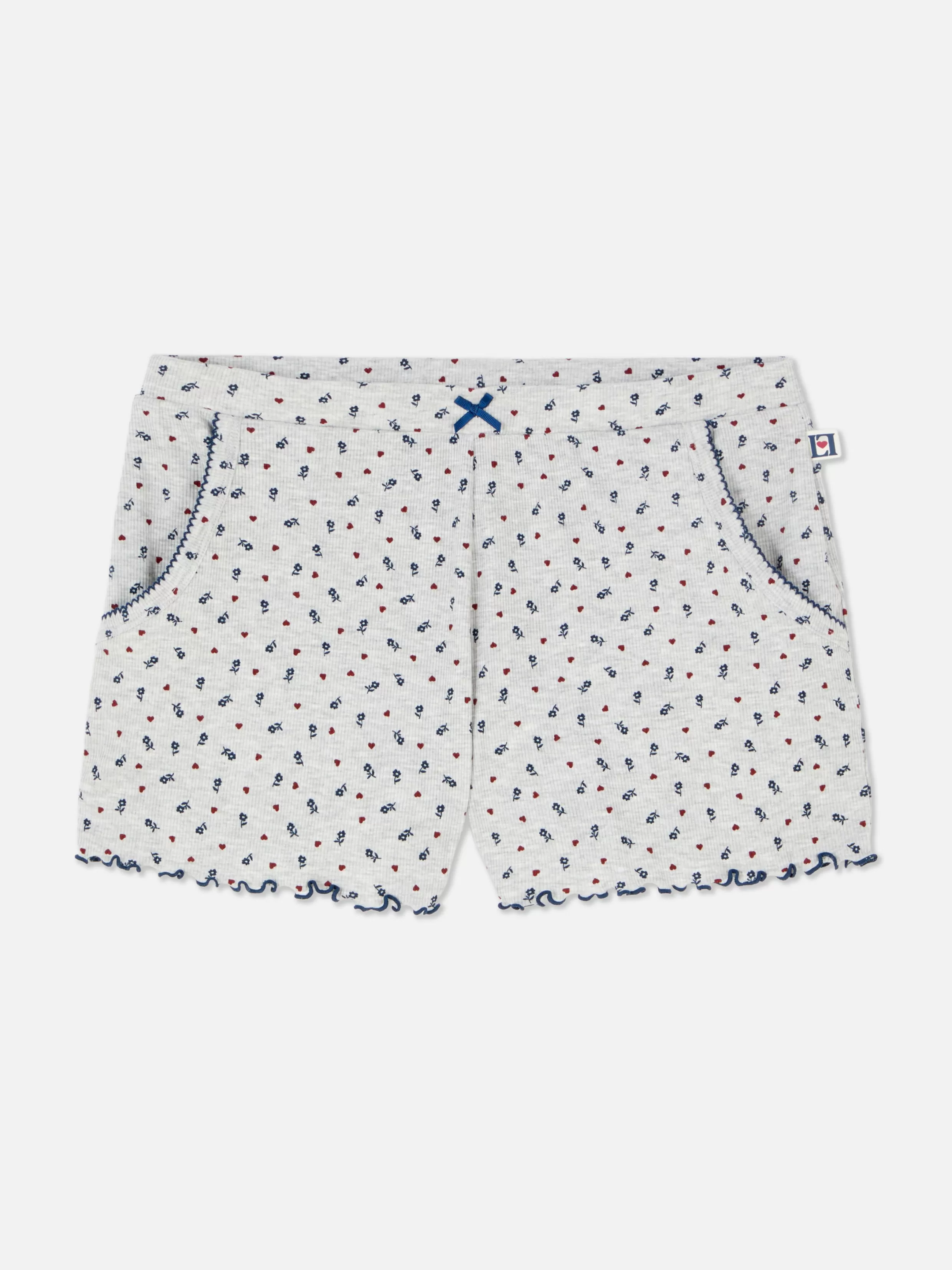 Primark Pyjamabroeken^Korte Pyjamabroek Met Geschulpte Zoom En Bloemen