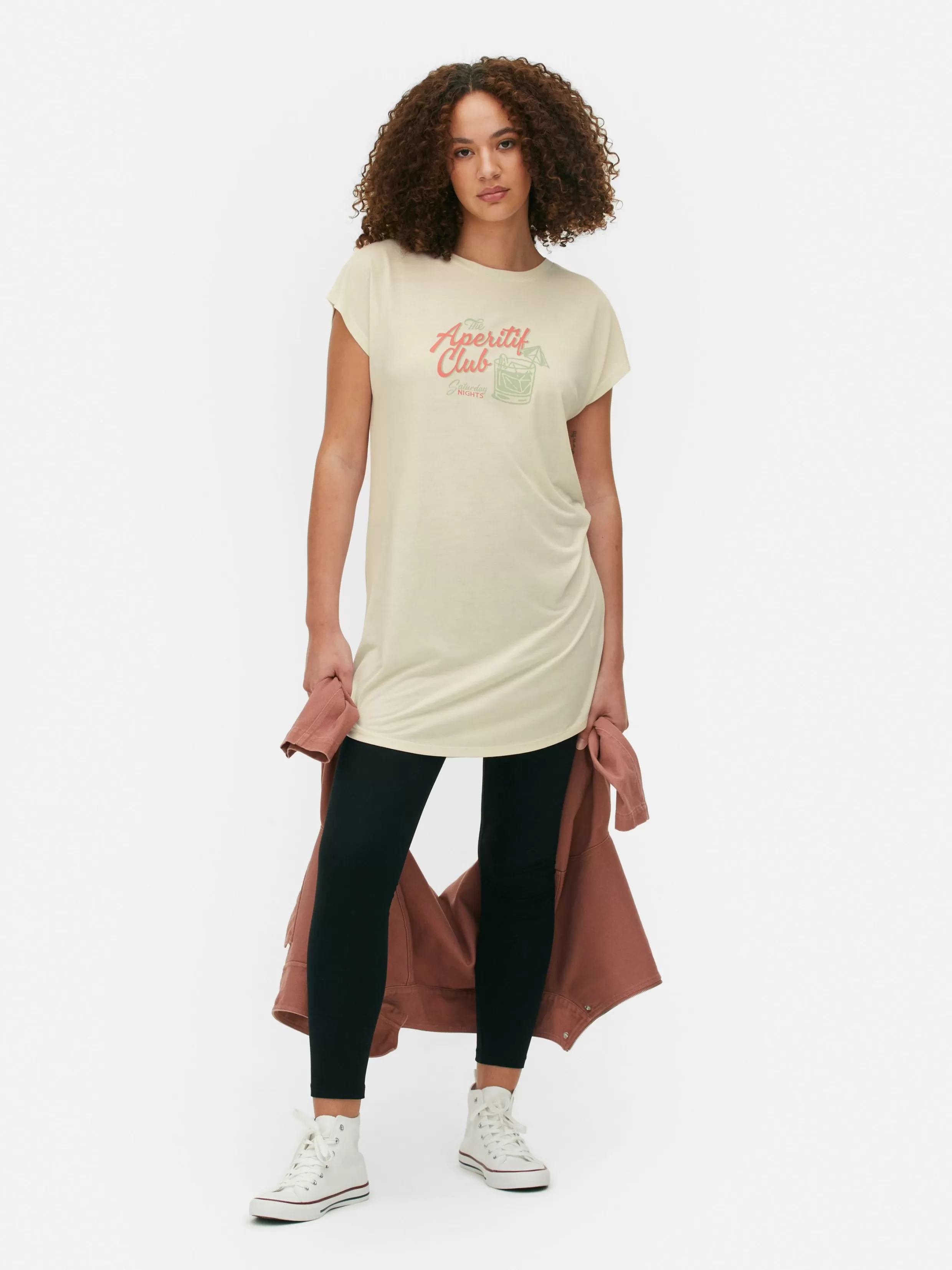 Primark Tops En T-Shirts^Lang T-shirt Met Ronde Hals