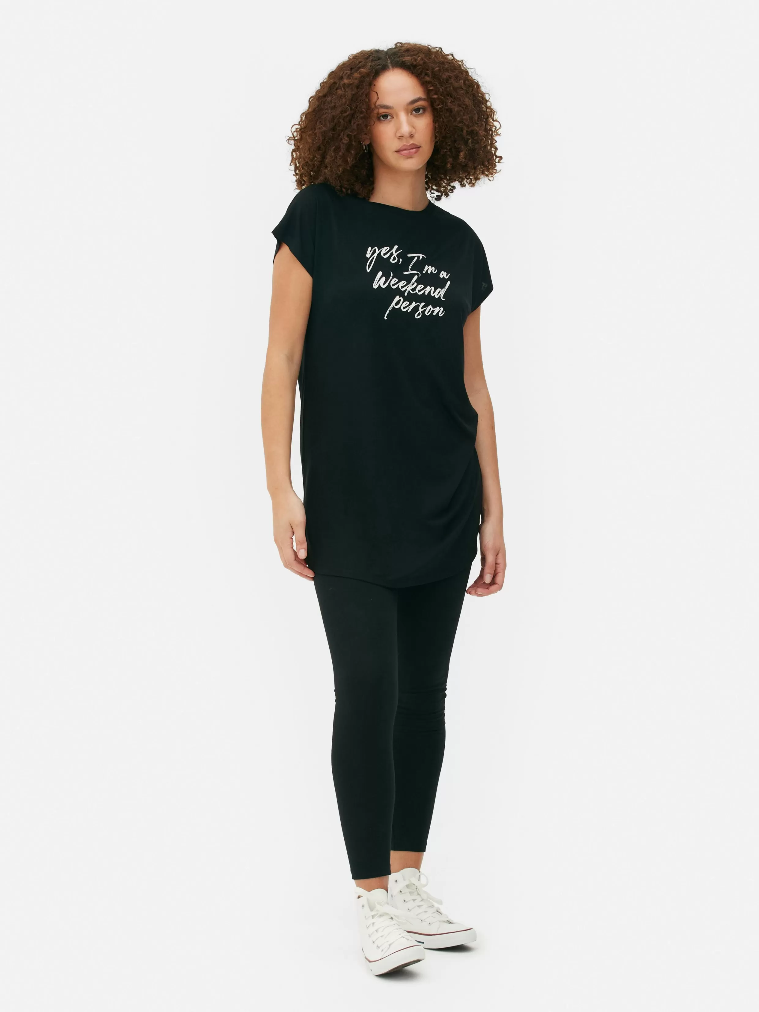 Primark Tops En T-Shirts^Lang T-shirt Met Ronde Hals