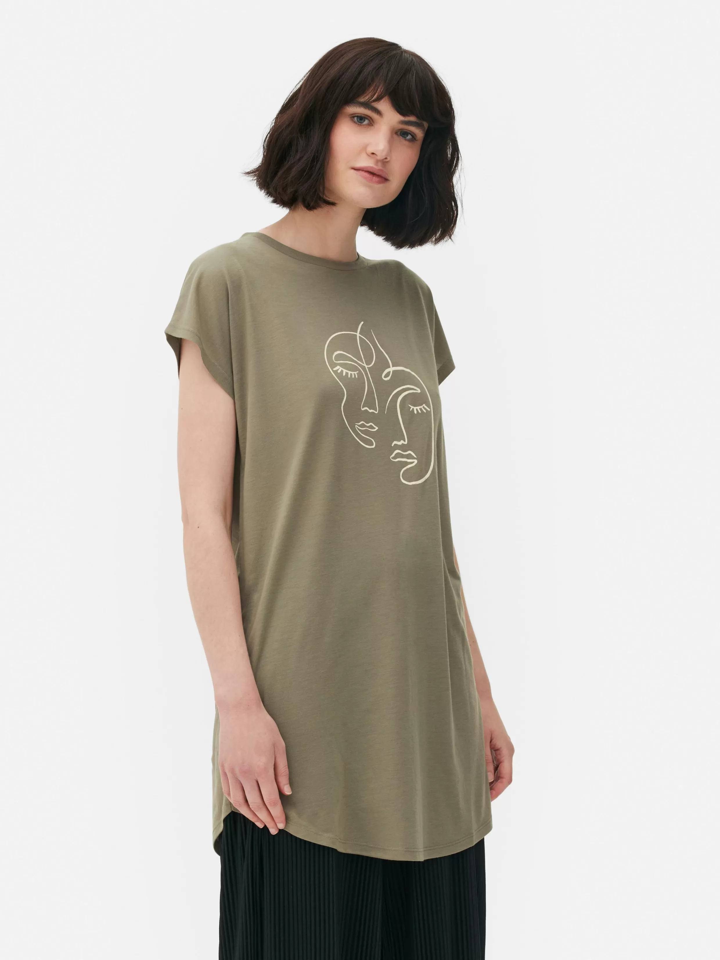 Primark Tops En T-Shirts^Lang T-shirt Met Ronde Hals