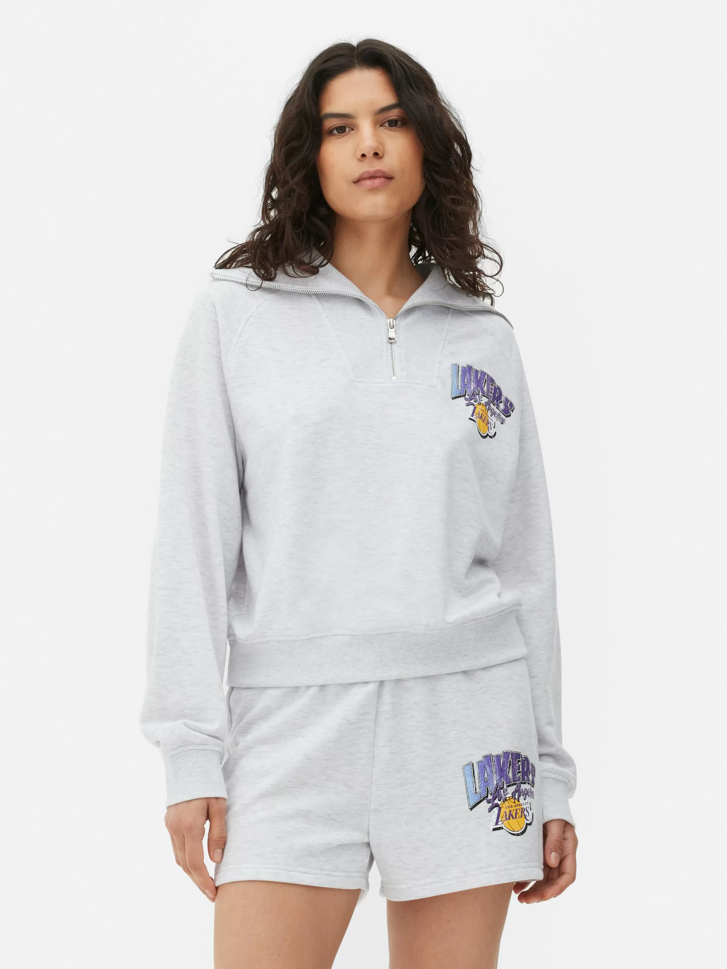 Primark Hoodies En Sweatshirts^Matchend Sweatshirt Met Halve Rits NBA LA Lakers