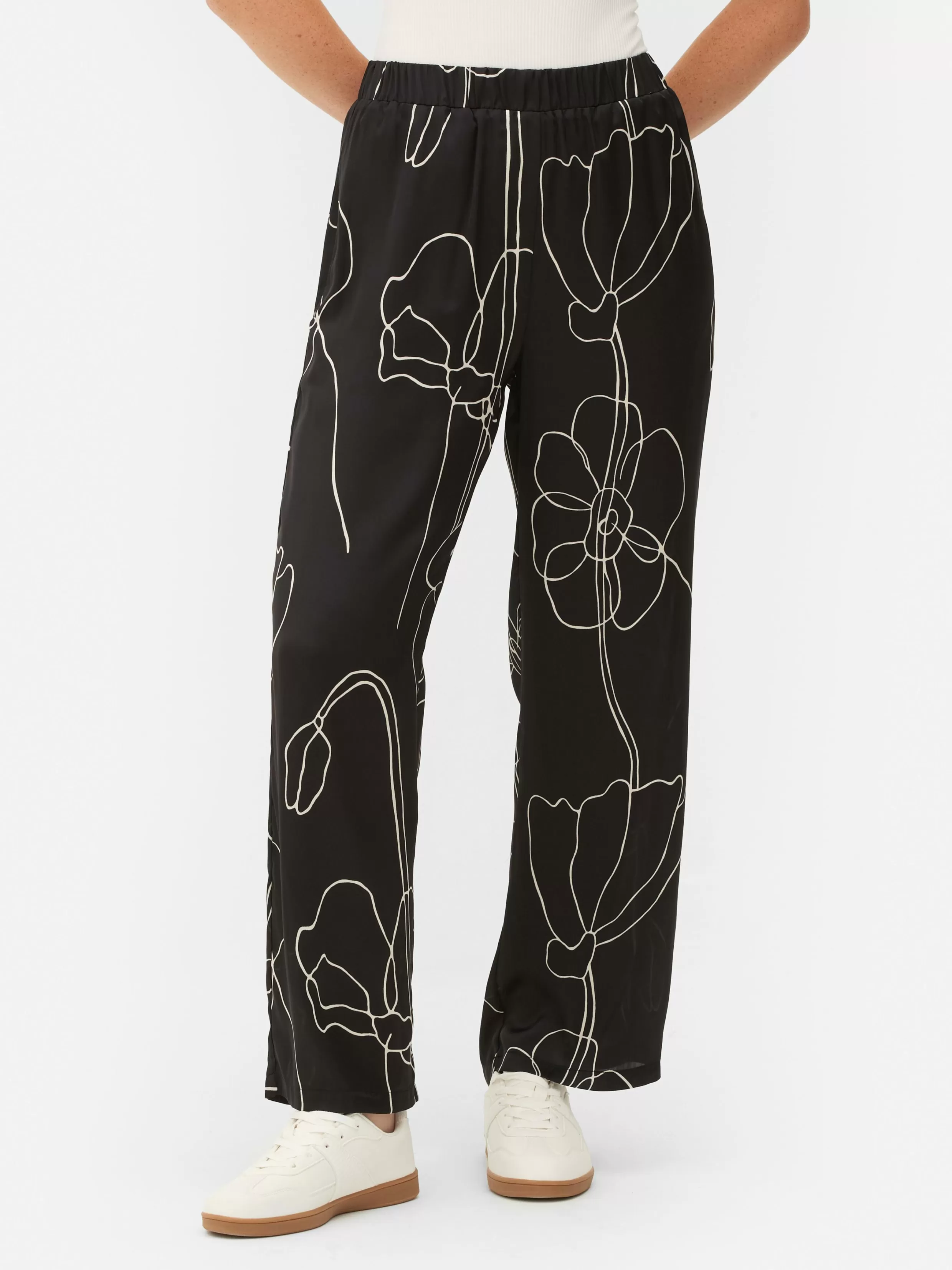 Primark Broeken En Leggings^Matchende Satijnen Broek Met Bloemen