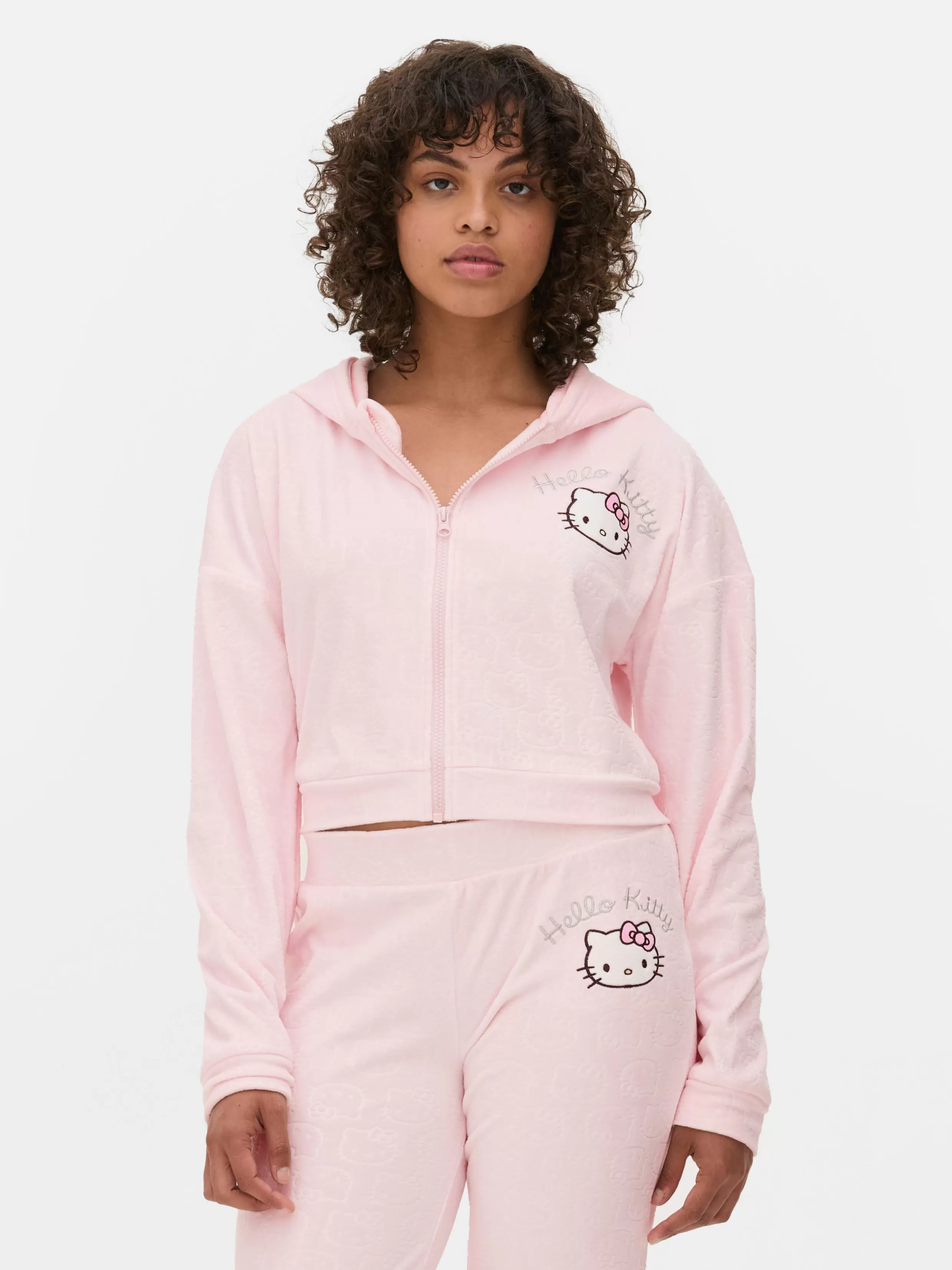 Primark Pyjamatops^Matchende Velours Hoodie Met Rits Hello Kitty